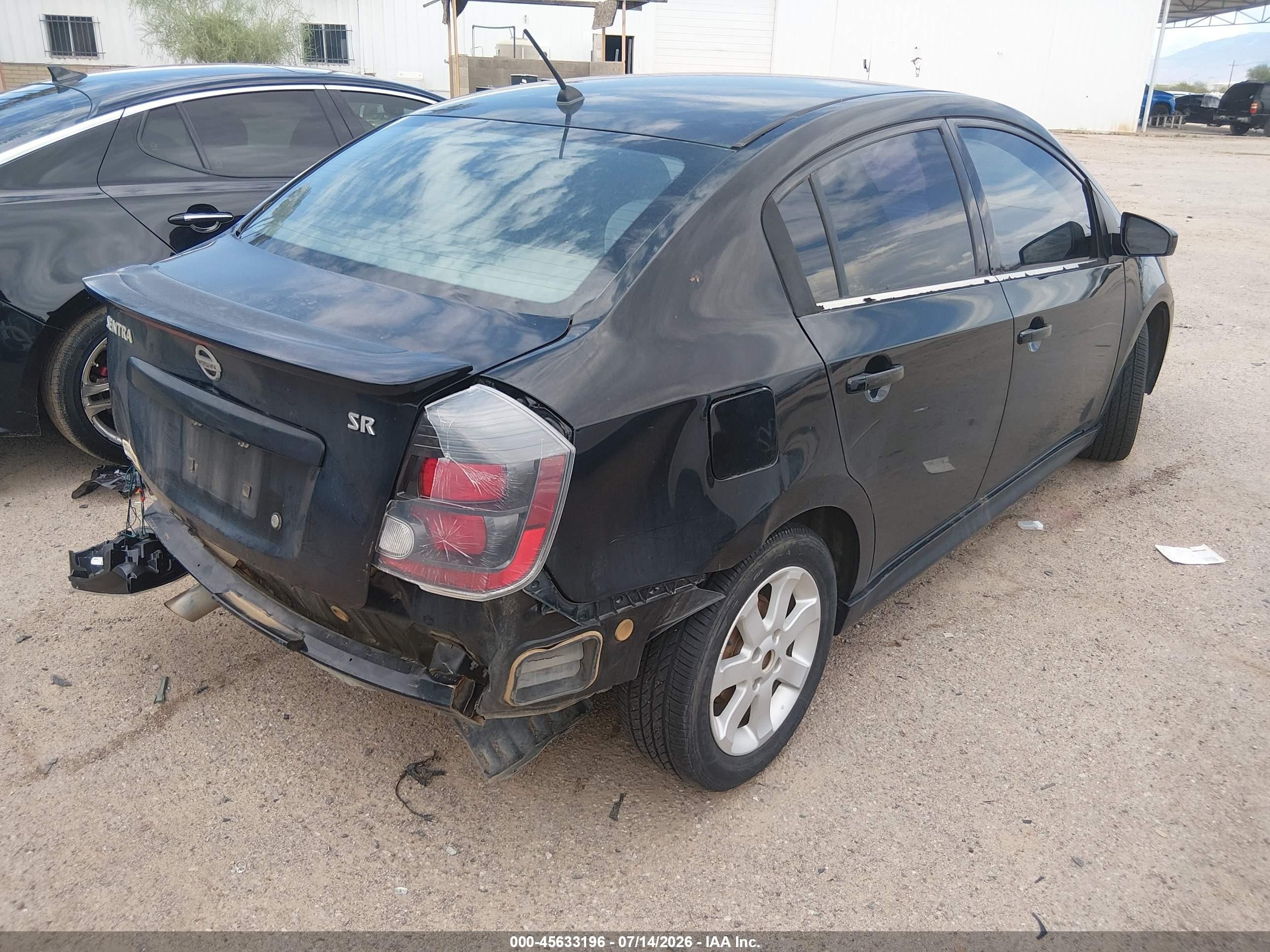 2010 Nissan Sentra 2.0sr Black vin: 3N1AB6AP6AL633140