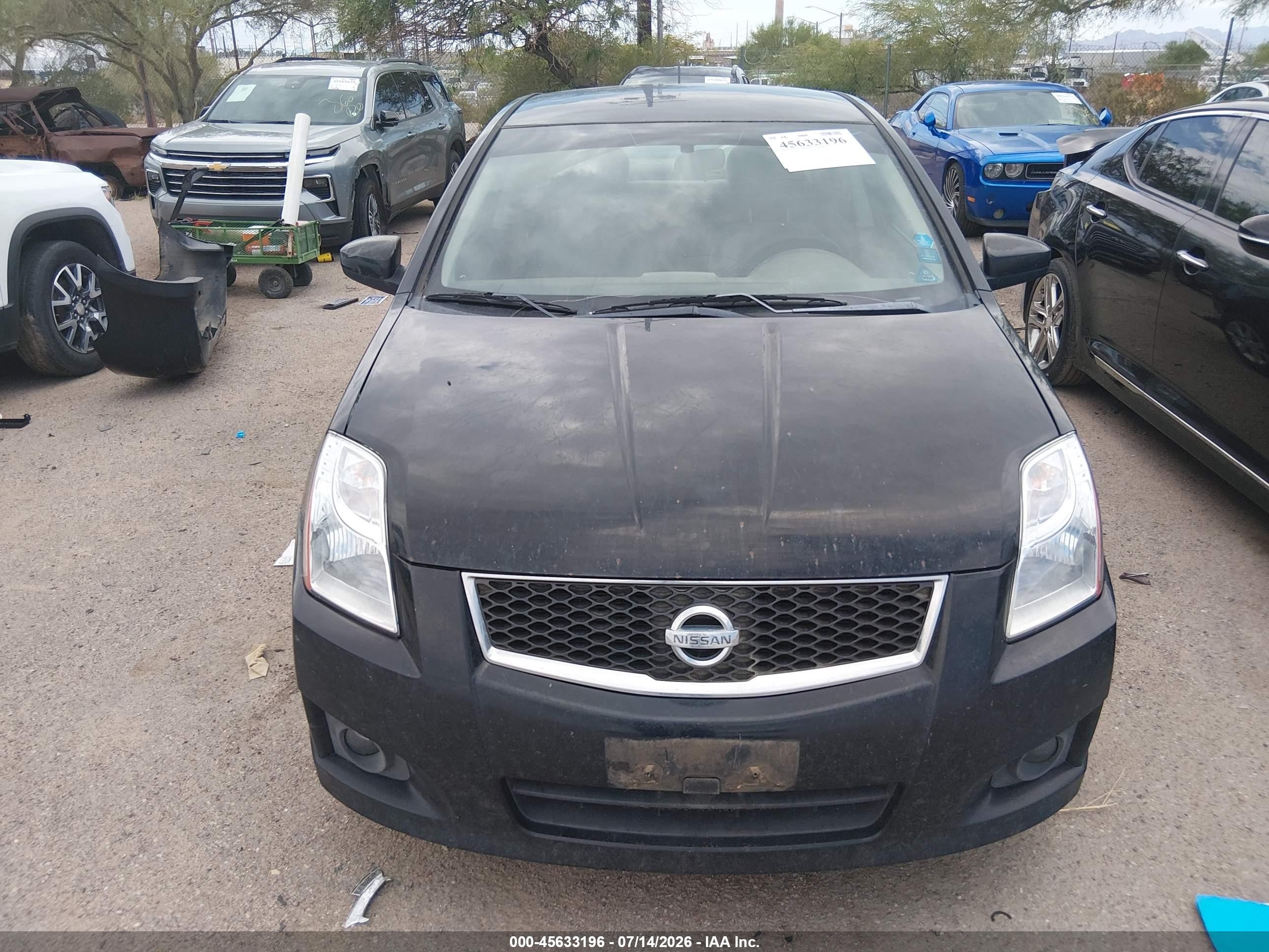 2010 Nissan Sentra 2.0sr Black vin: 3N1AB6AP6AL633140
