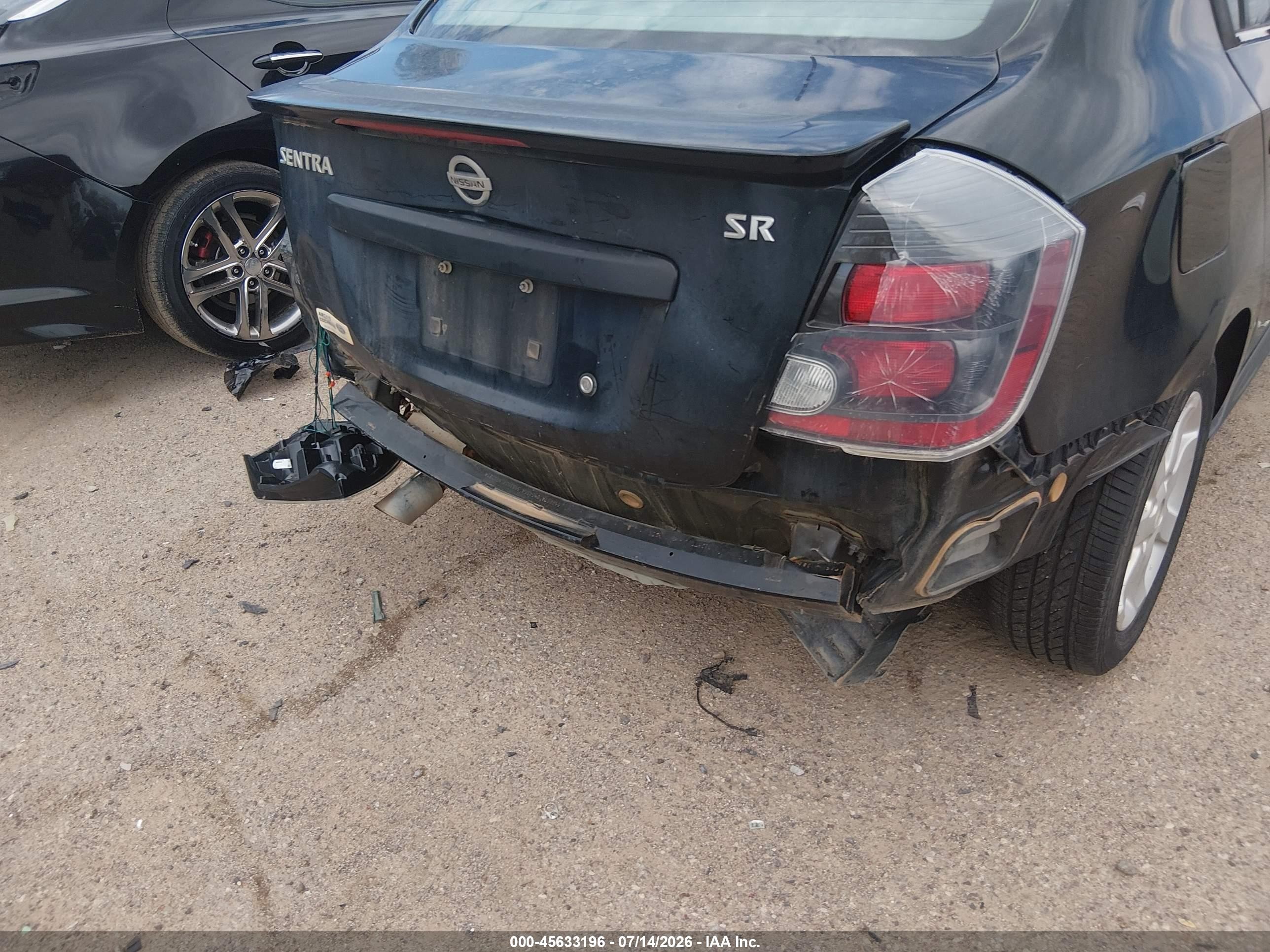 2010 Nissan Sentra 2.0sr Black vin: 3N1AB6AP6AL633140