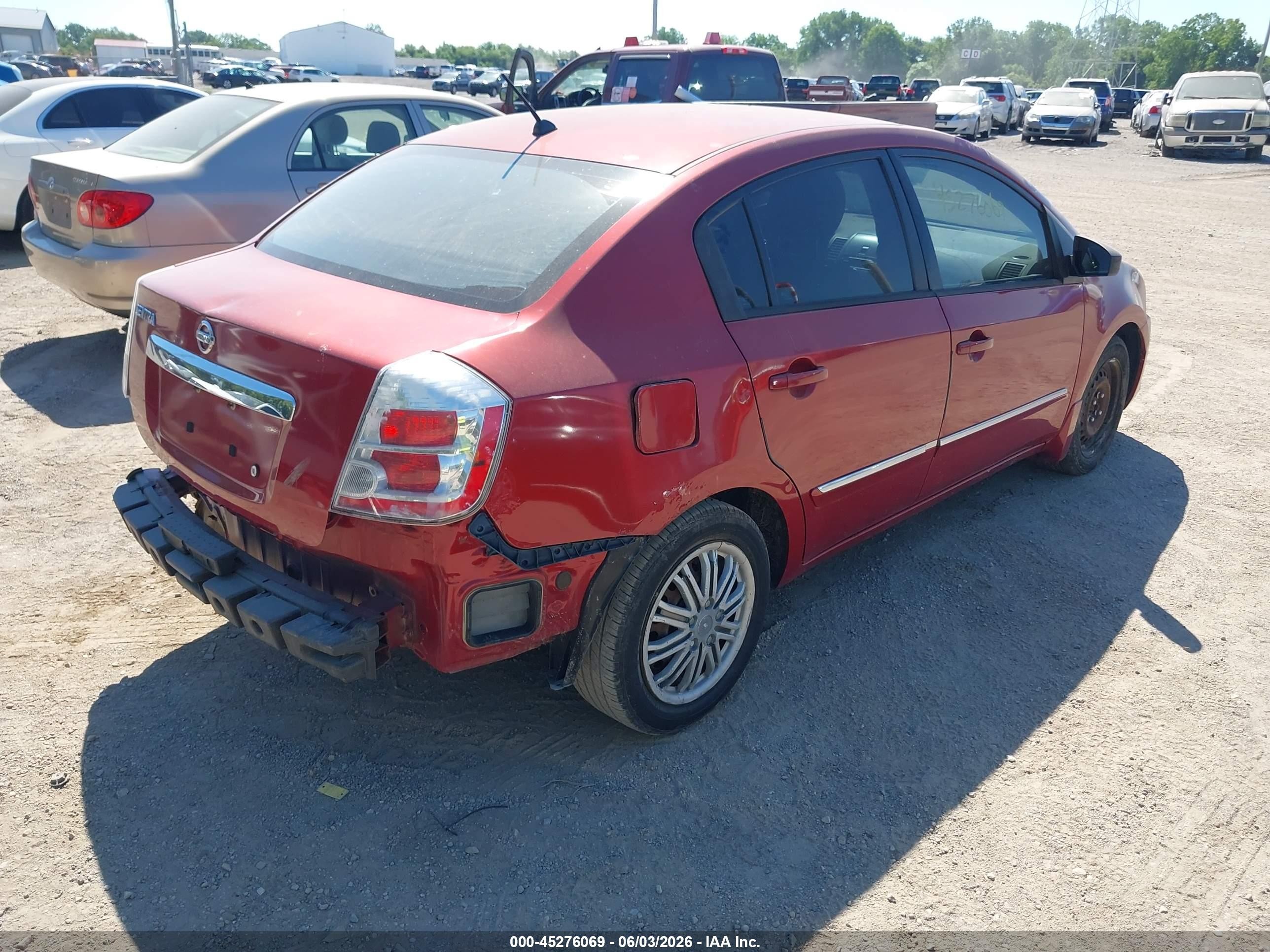 2010 Nissan Sentra 2.0s Red vin: 3N1AB6AP6AL671080