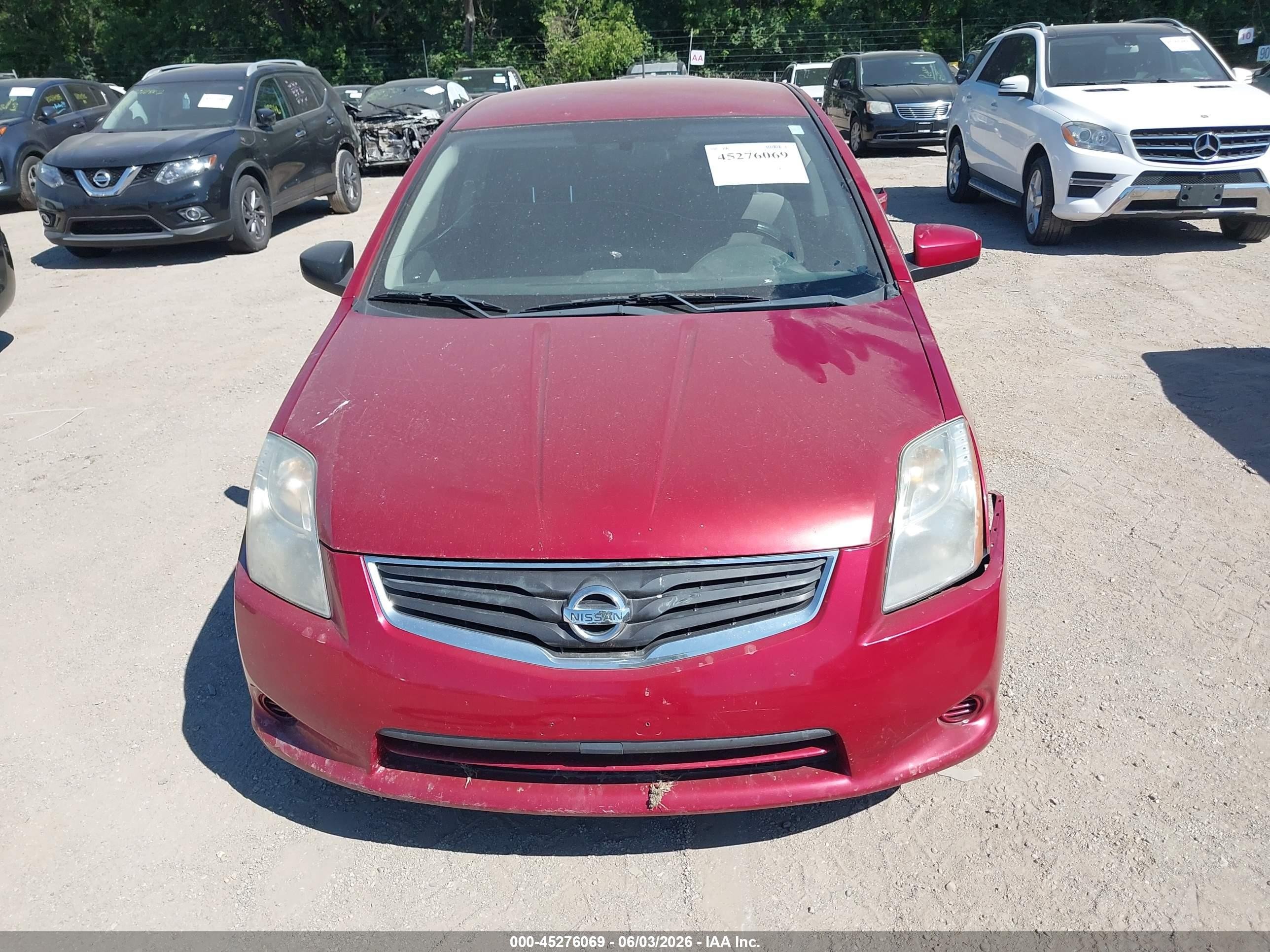 2010 Nissan Sentra 2.0s Red vin: 3N1AB6AP6AL671080