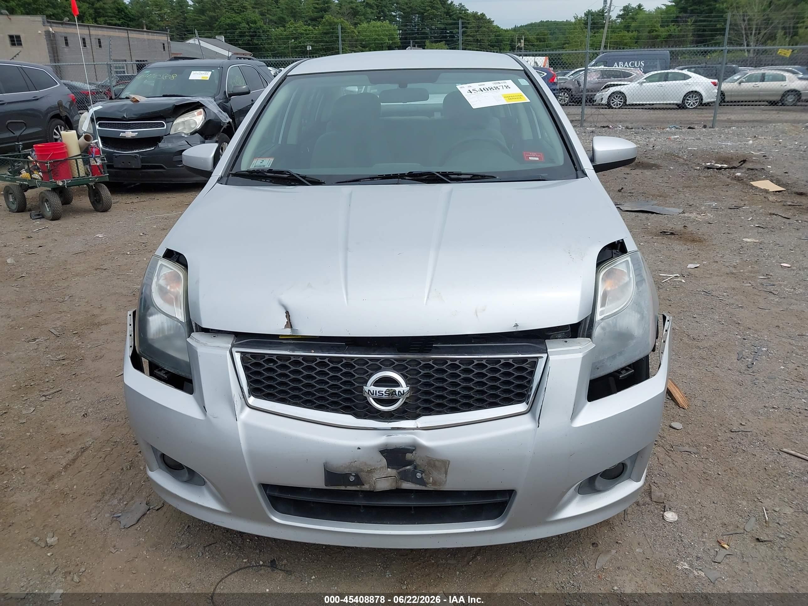 2010 Nissan Sentra 2.0sr Silver vin: 3N1AB6AP6AL716227