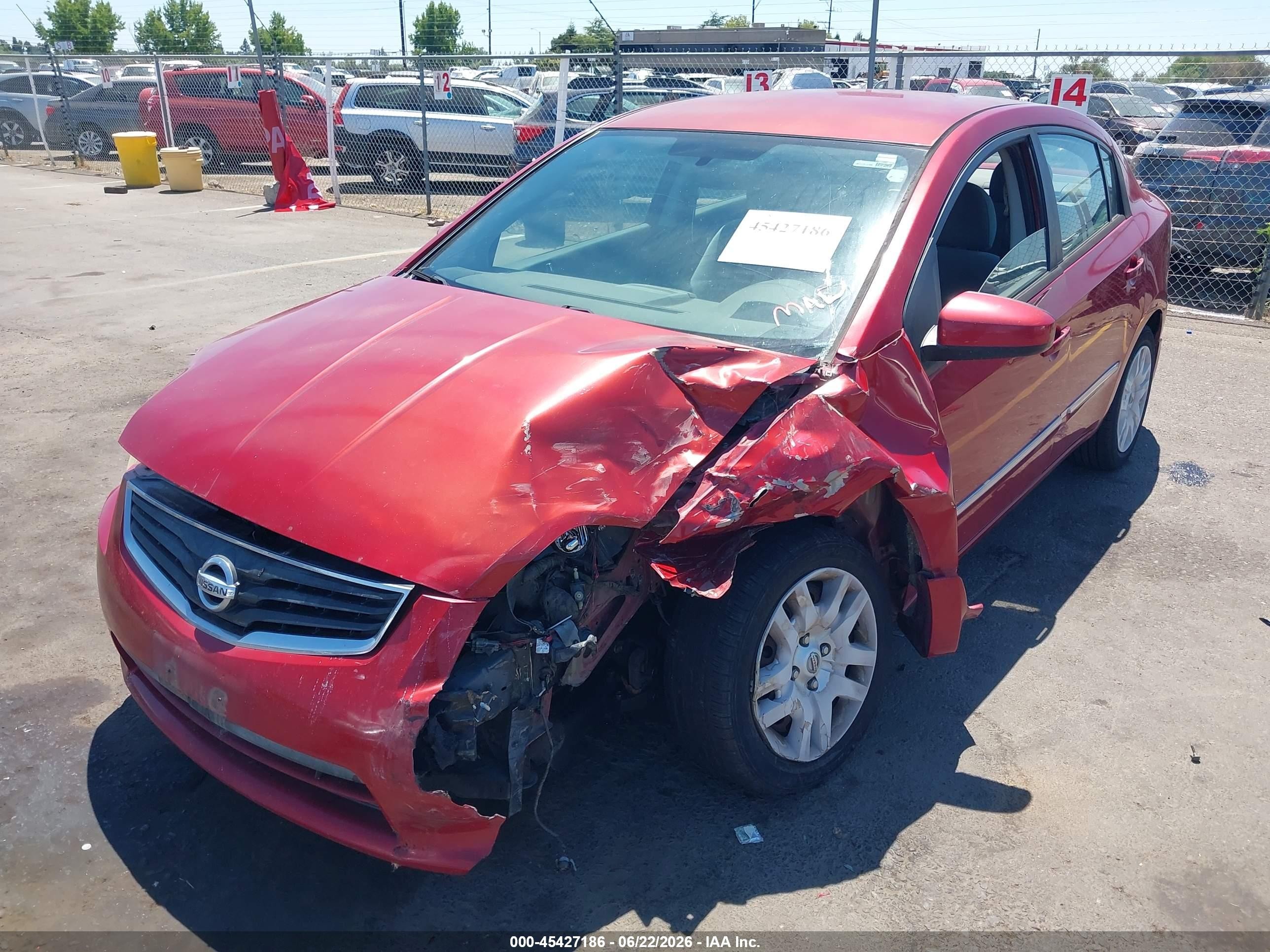 2011 Nissan Sentra 2.0s Red vin: 3N1AB6AP6BL604609