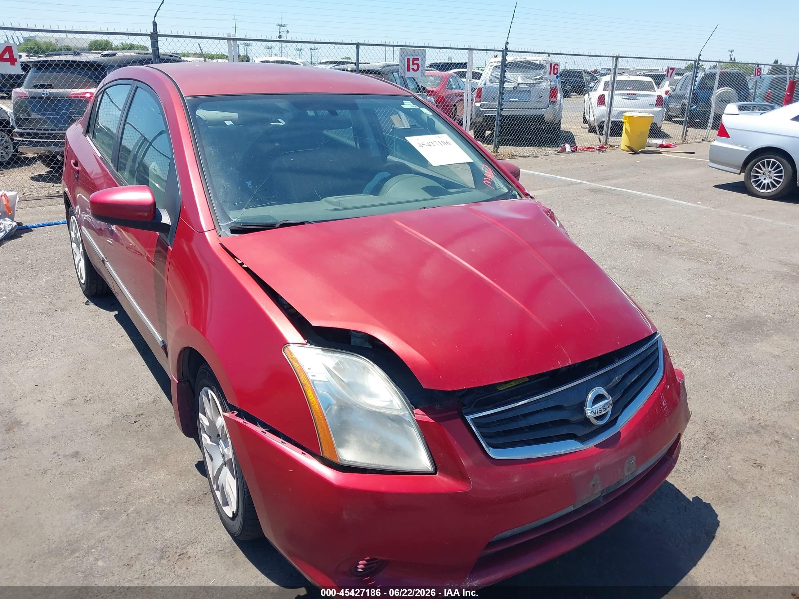 2011 Nissan Sentra 2.0s Red vin: 3N1AB6AP6BL604609
