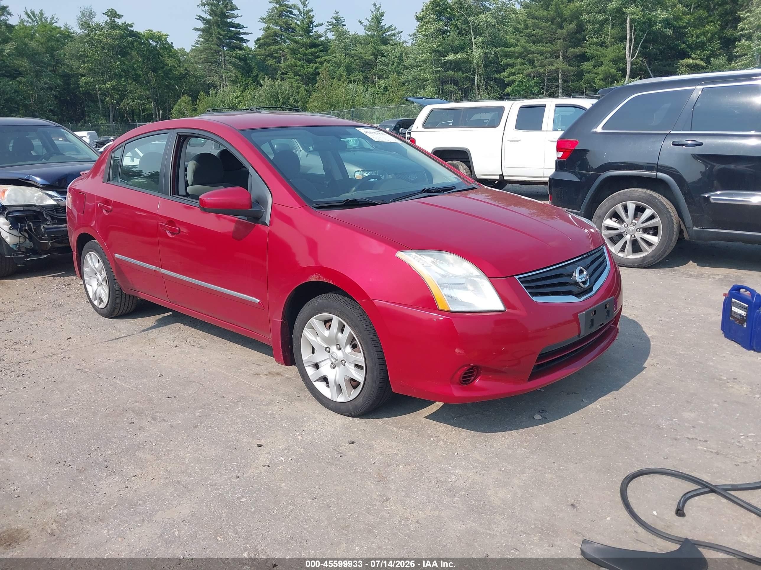 2011 Nissan Sentra 2.0s Red vin: 3N1AB6AP6BL695977