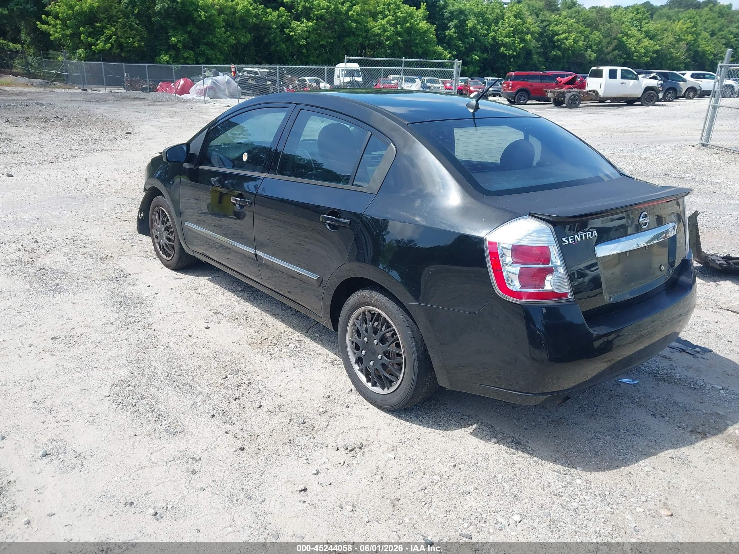 2012 Nissan Sentra 2.0 S Black vin: 3N1AB6AP6CL607821