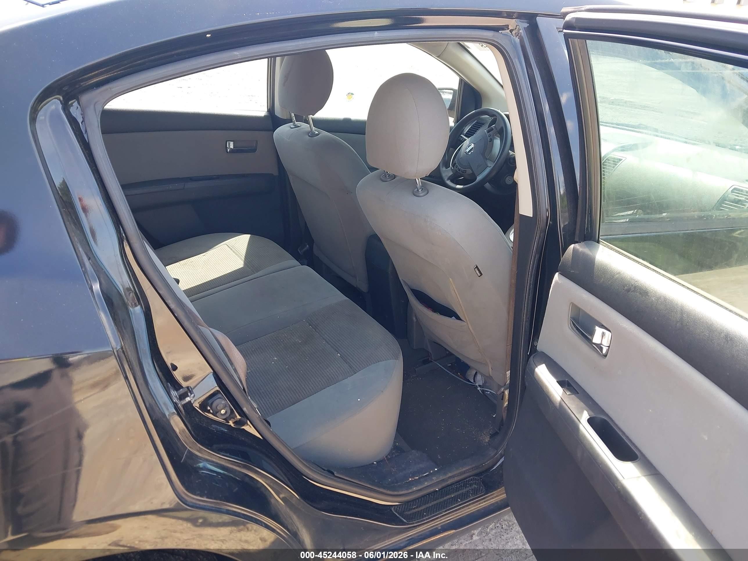 2012 Nissan Sentra 2.0 S Black vin: 3N1AB6AP6CL607821