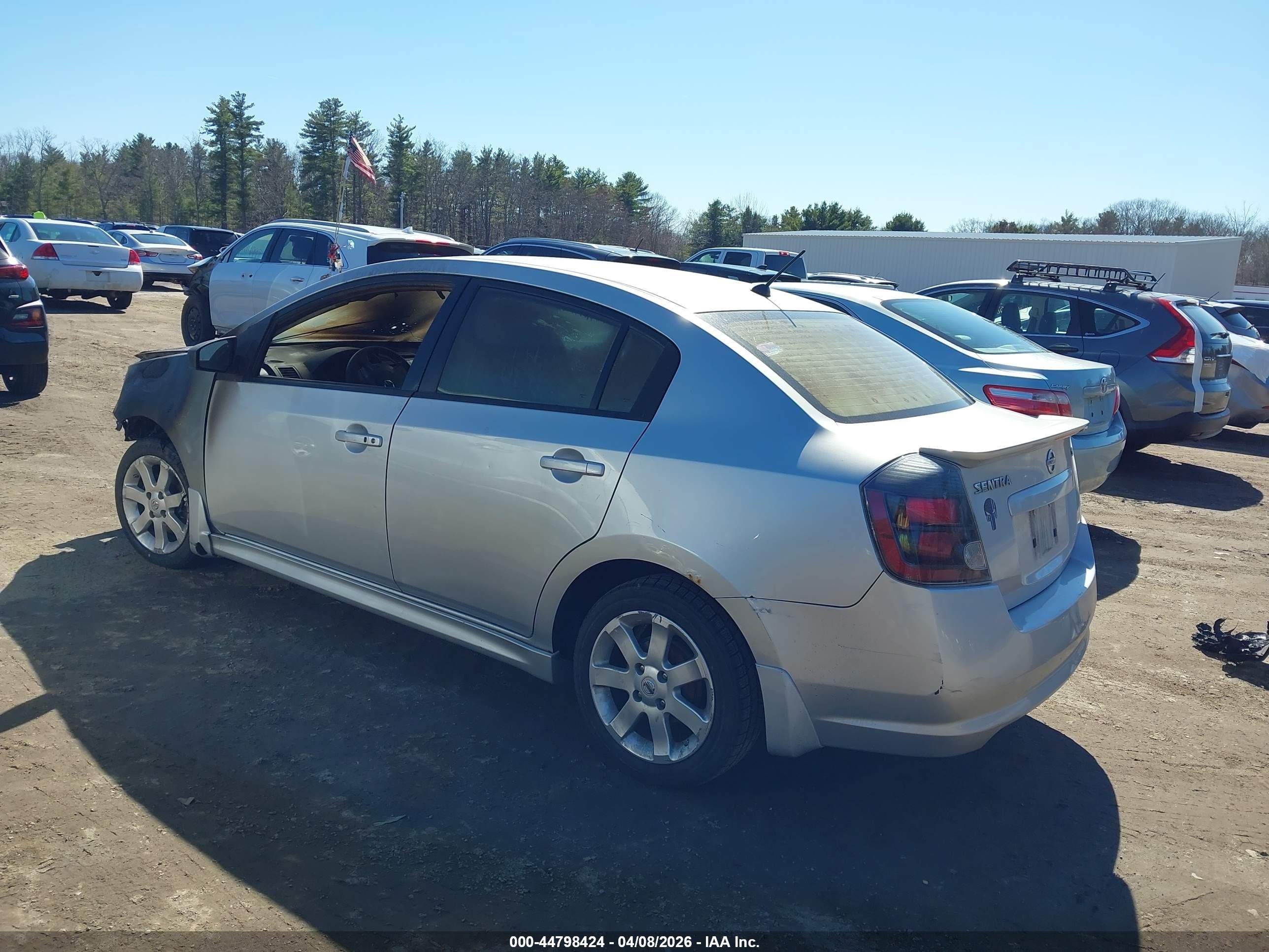2012 Nissan Sentra 2.0 Sr Silver vin: 3N1AB6AP6CL613134