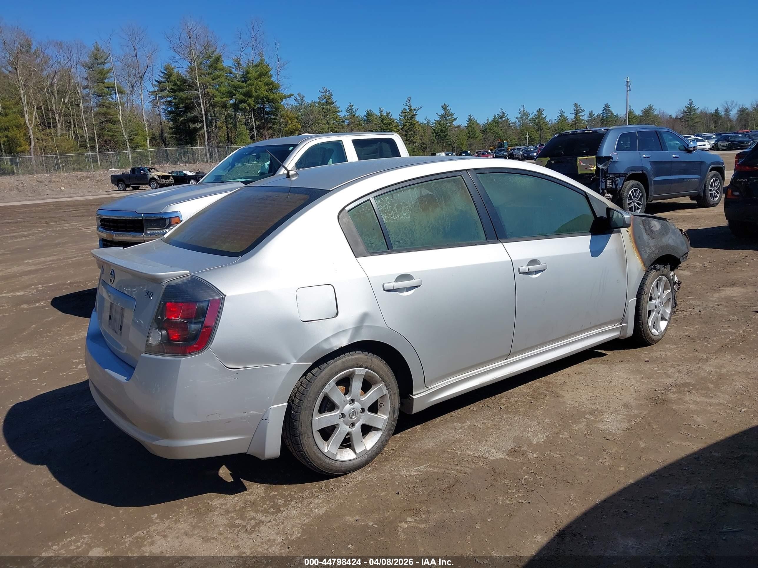 2012 Nissan Sentra 2.0 Sr Silver vin: 3N1AB6AP6CL613134