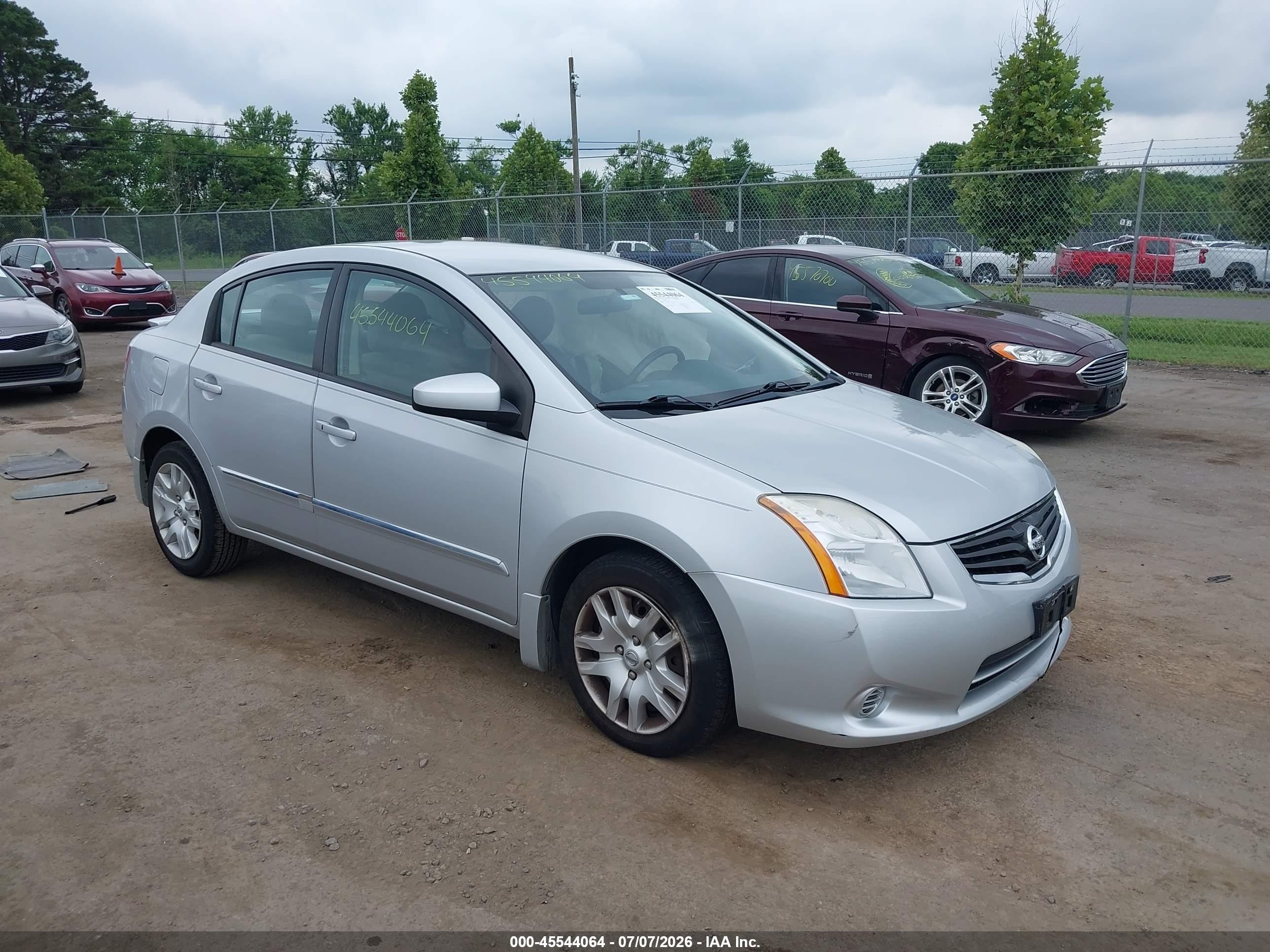2012 Nissan Sentra 2.0 S Silver vin: 3N1AB6AP6CL617734