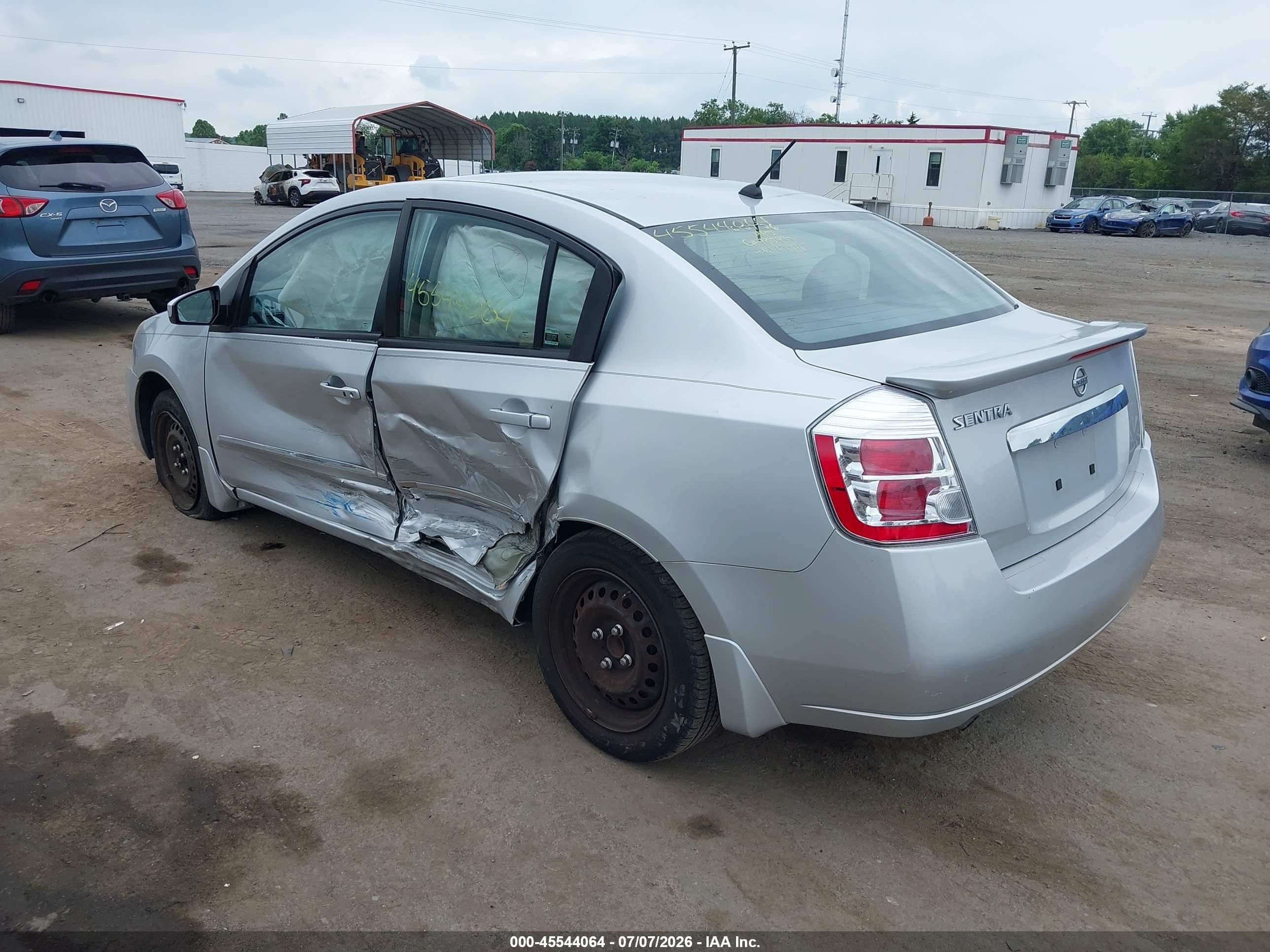 2012 Nissan Sentra 2.0 S Silver vin: 3N1AB6AP6CL617734