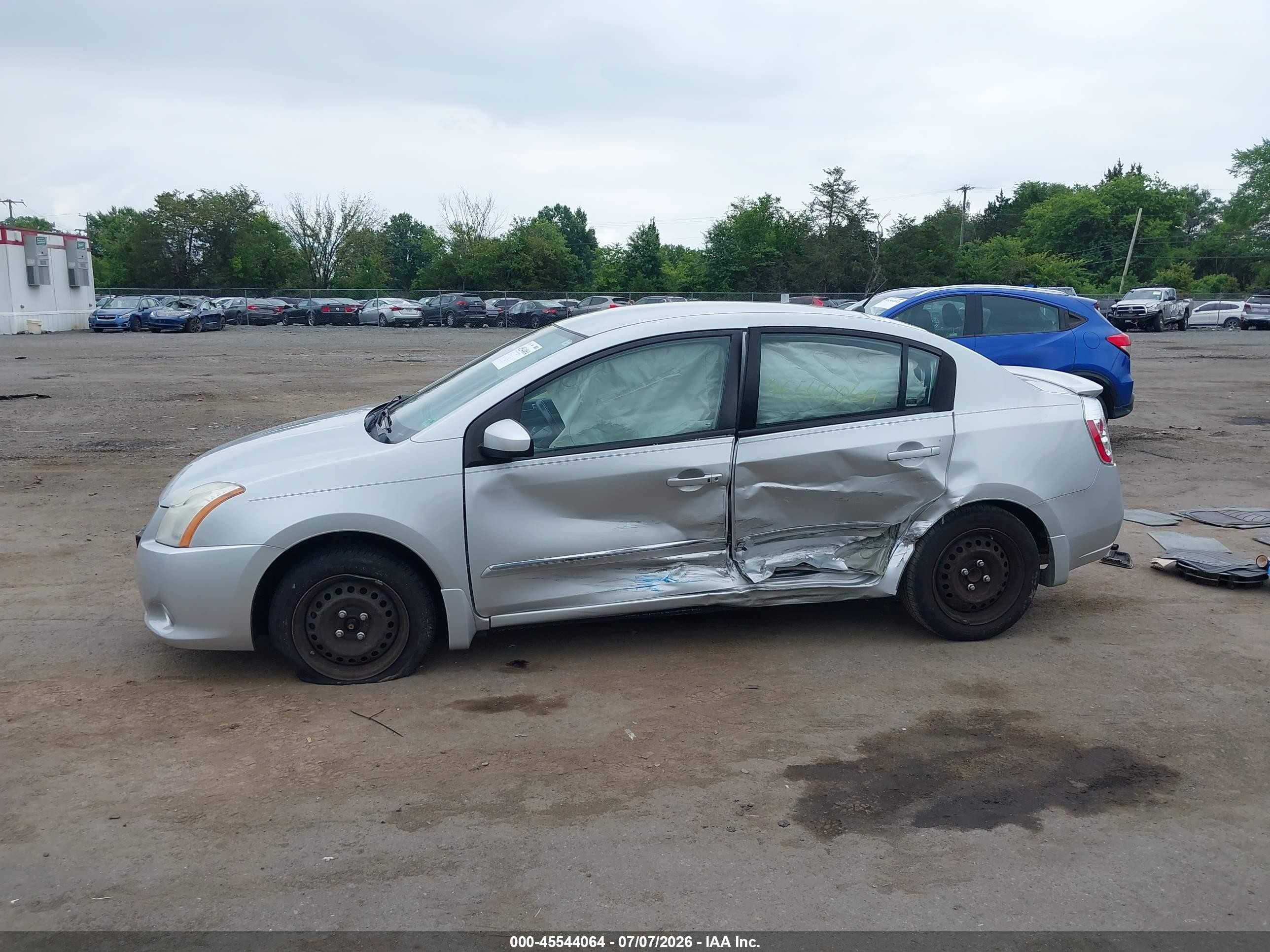 2012 Nissan Sentra 2.0 S Silver vin: 3N1AB6AP6CL617734