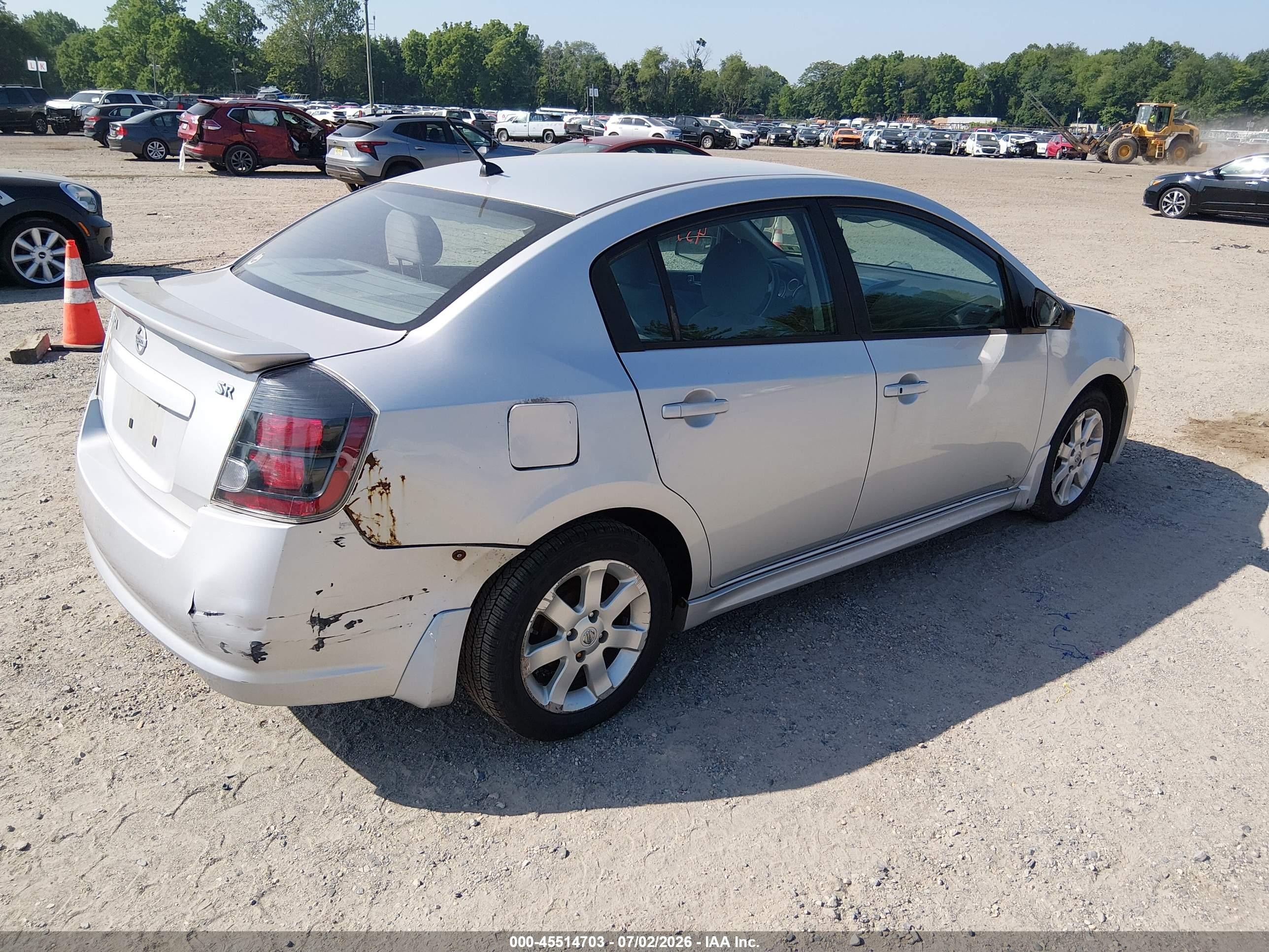 2012 Nissan Sentra 2.0 Sr Silver vin: 3N1AB6AP6CL628023