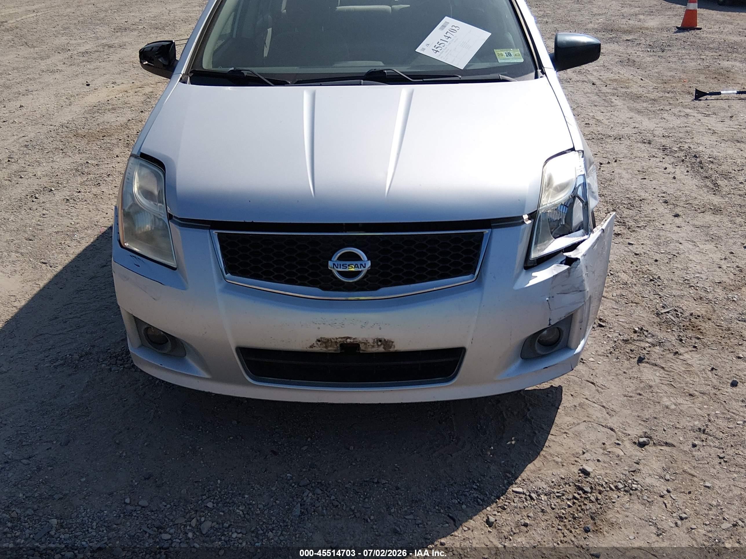 2012 Nissan Sentra 2.0 Sr Silver vin: 3N1AB6AP6CL628023