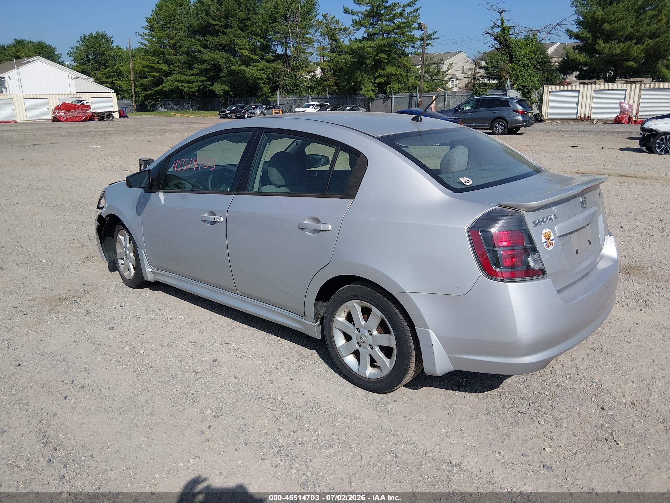 2012 Nissan Sentra 2.0 Sr Silver vin: 3N1AB6AP6CL628023