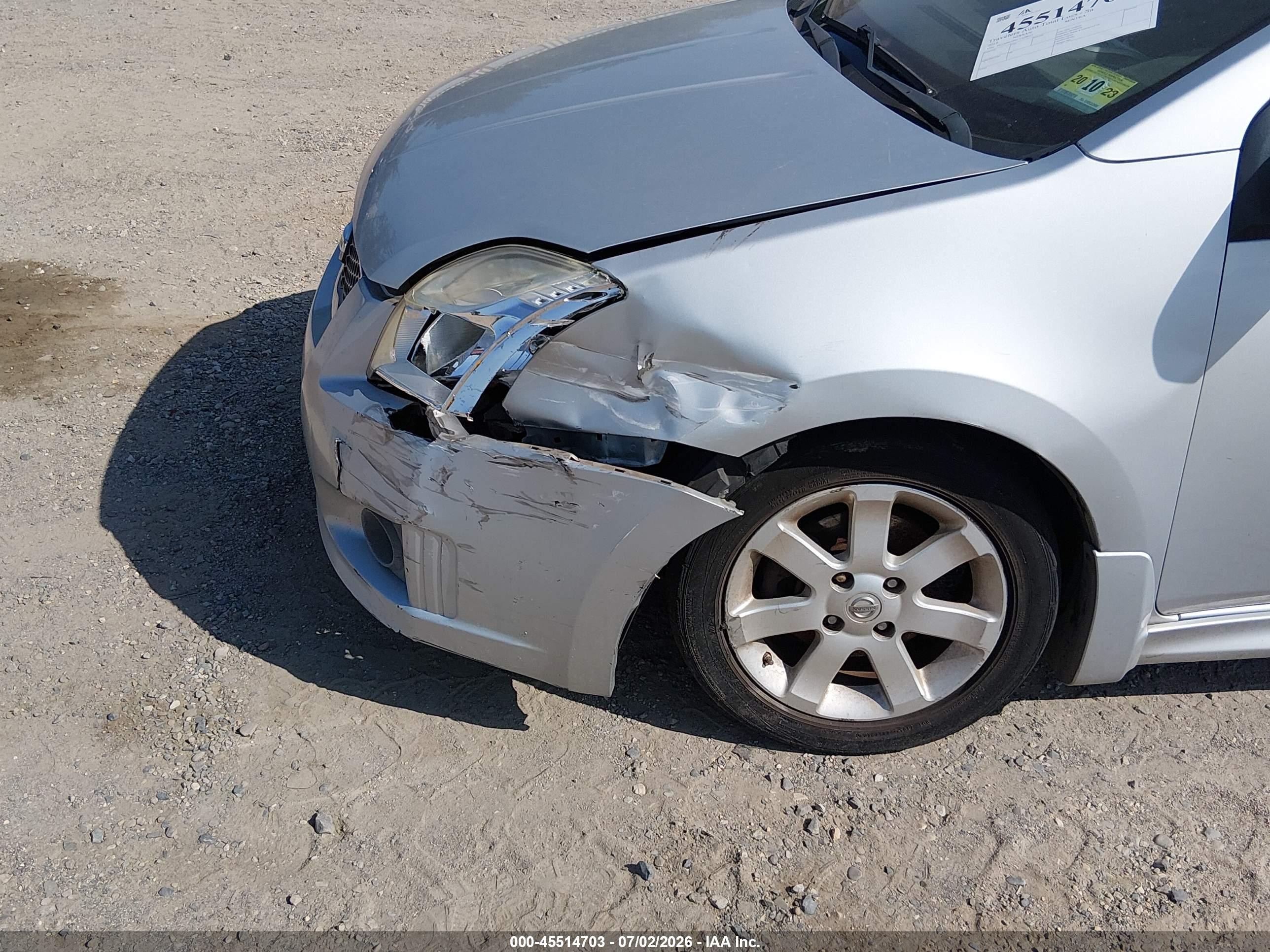 2012 Nissan Sentra 2.0 Sr Silver vin: 3N1AB6AP6CL628023