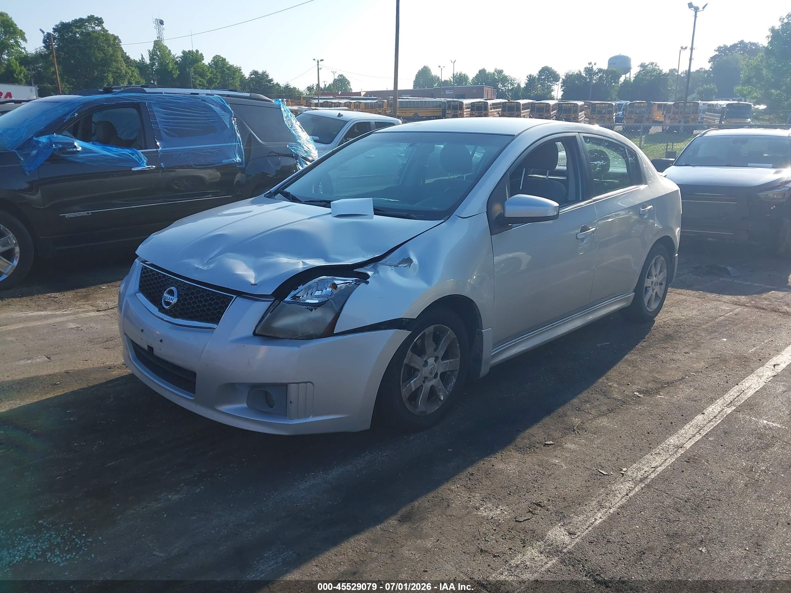 2012 Nissan Sentra 2.0 Sr Silver vin: 3N1AB6AP6CL655562