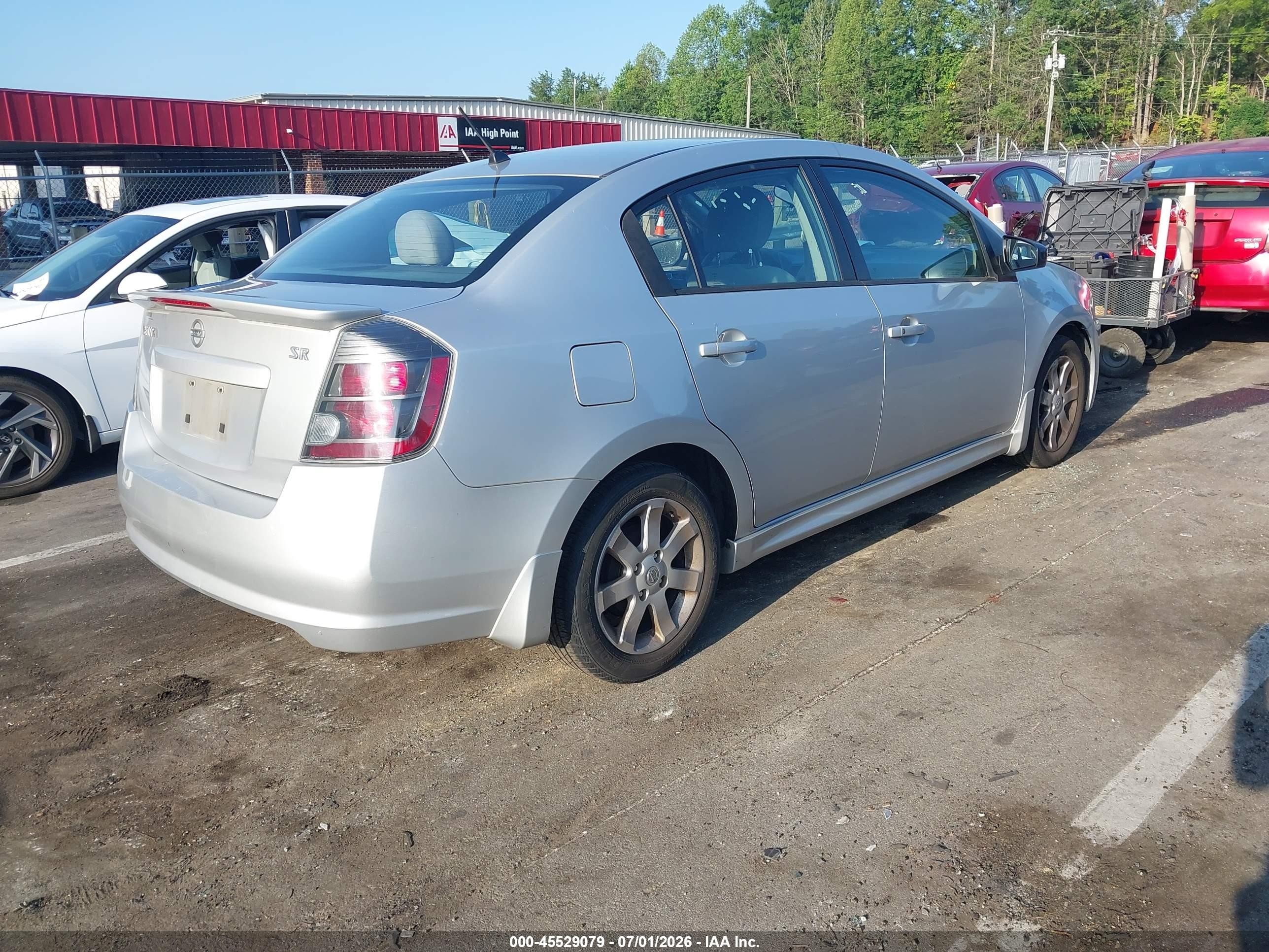 2012 Nissan Sentra 2.0 Sr Silver vin: 3N1AB6AP6CL655562