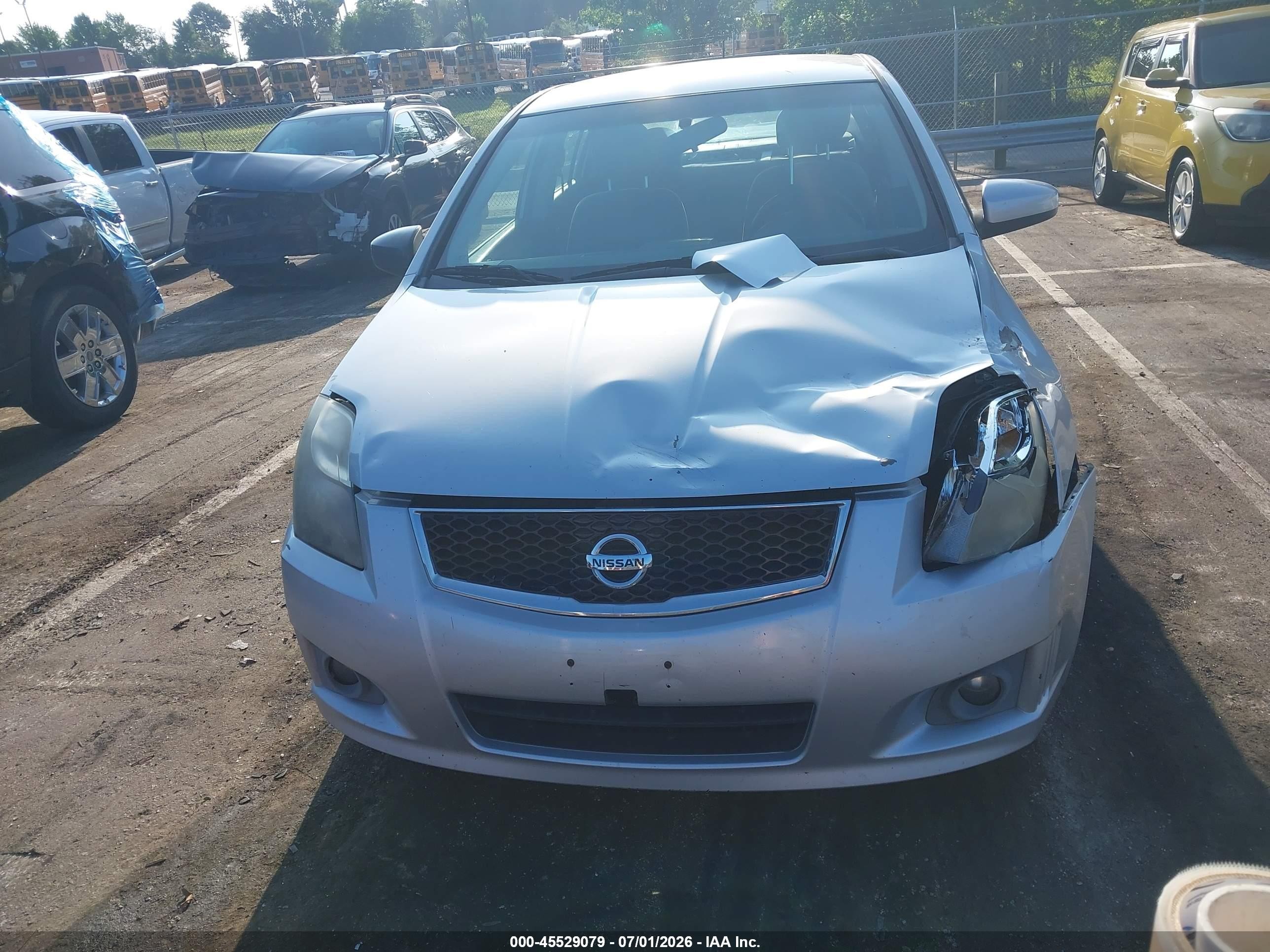 2012 Nissan Sentra 2.0 Sr Silver vin: 3N1AB6AP6CL655562
