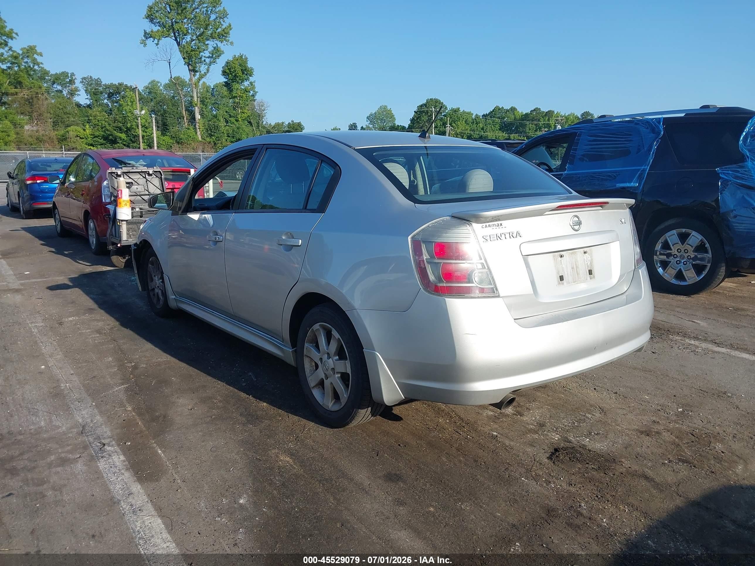 2012 Nissan Sentra 2.0 Sr Silver vin: 3N1AB6AP6CL655562