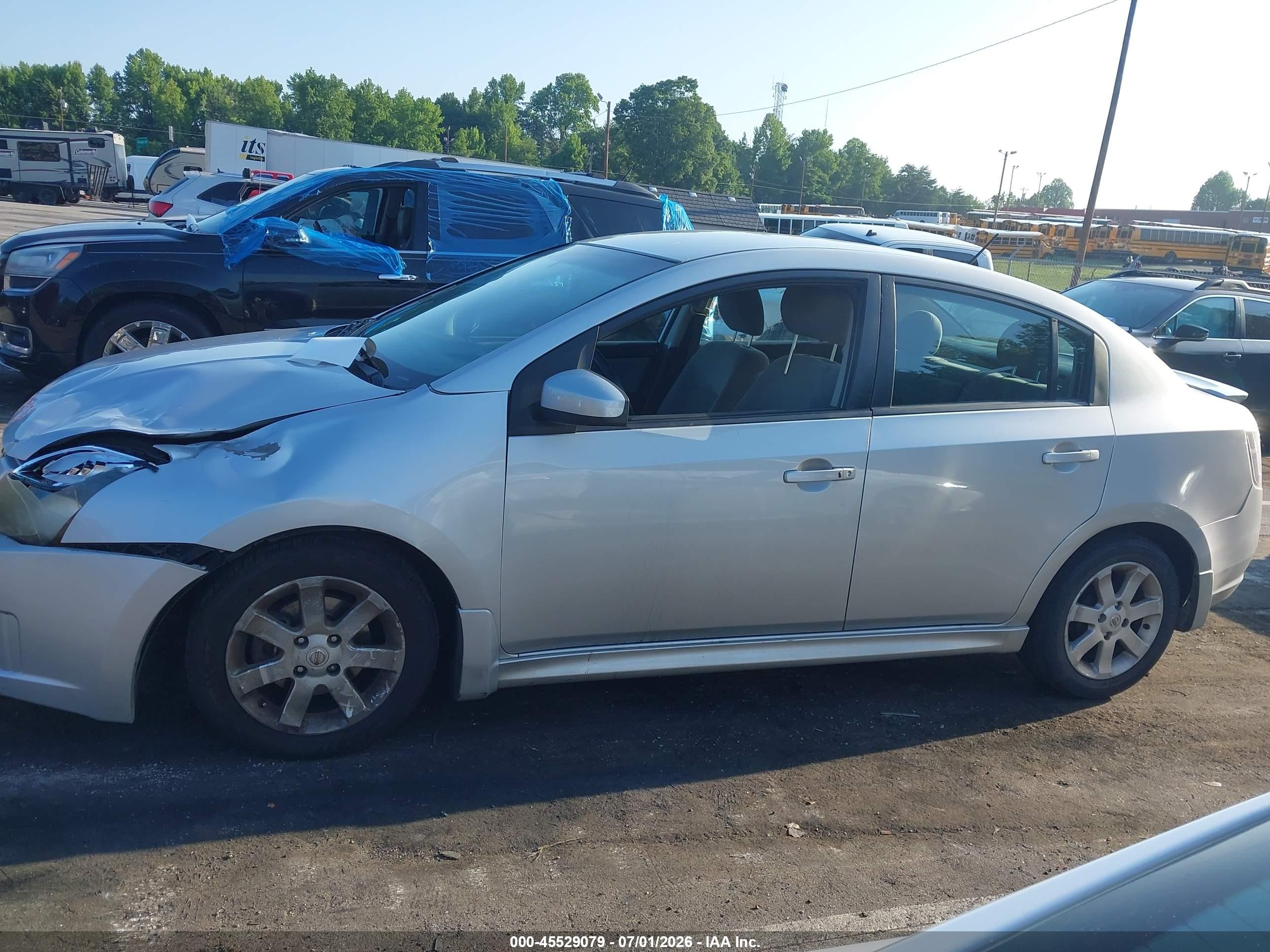 2012 Nissan Sentra 2.0 Sr Silver vin: 3N1AB6AP6CL655562