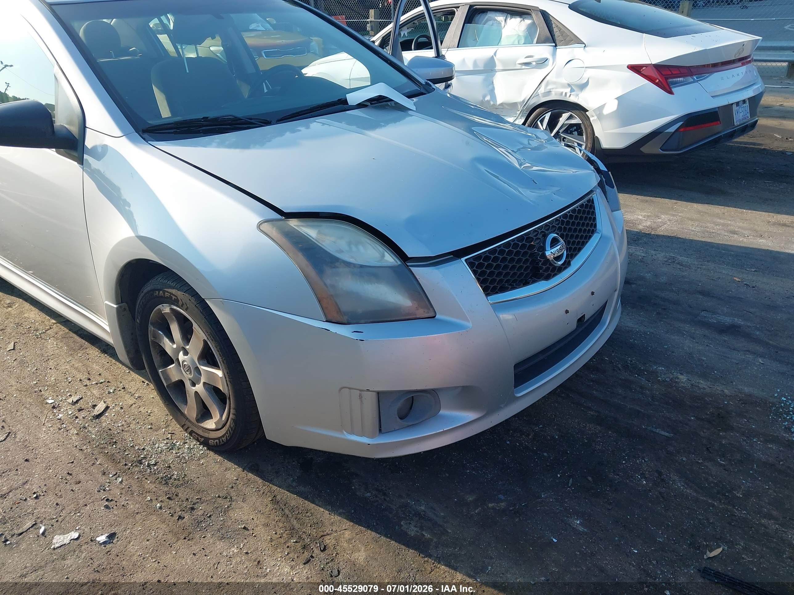 2012 Nissan Sentra 2.0 Sr Silver vin: 3N1AB6AP6CL655562
