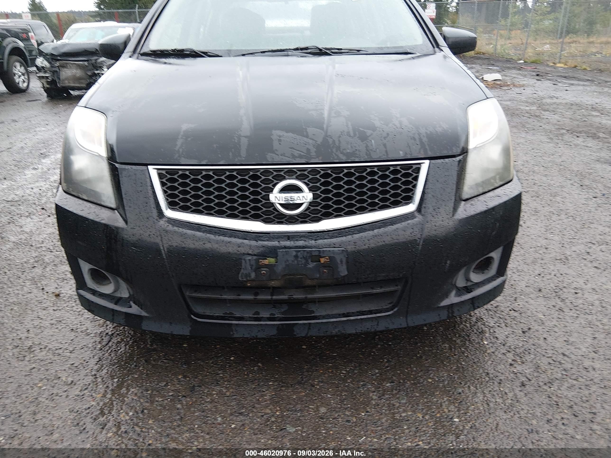 2012 Nissan Sentra 2.0 Sr Black vin: 3N1AB6AP6CL661832