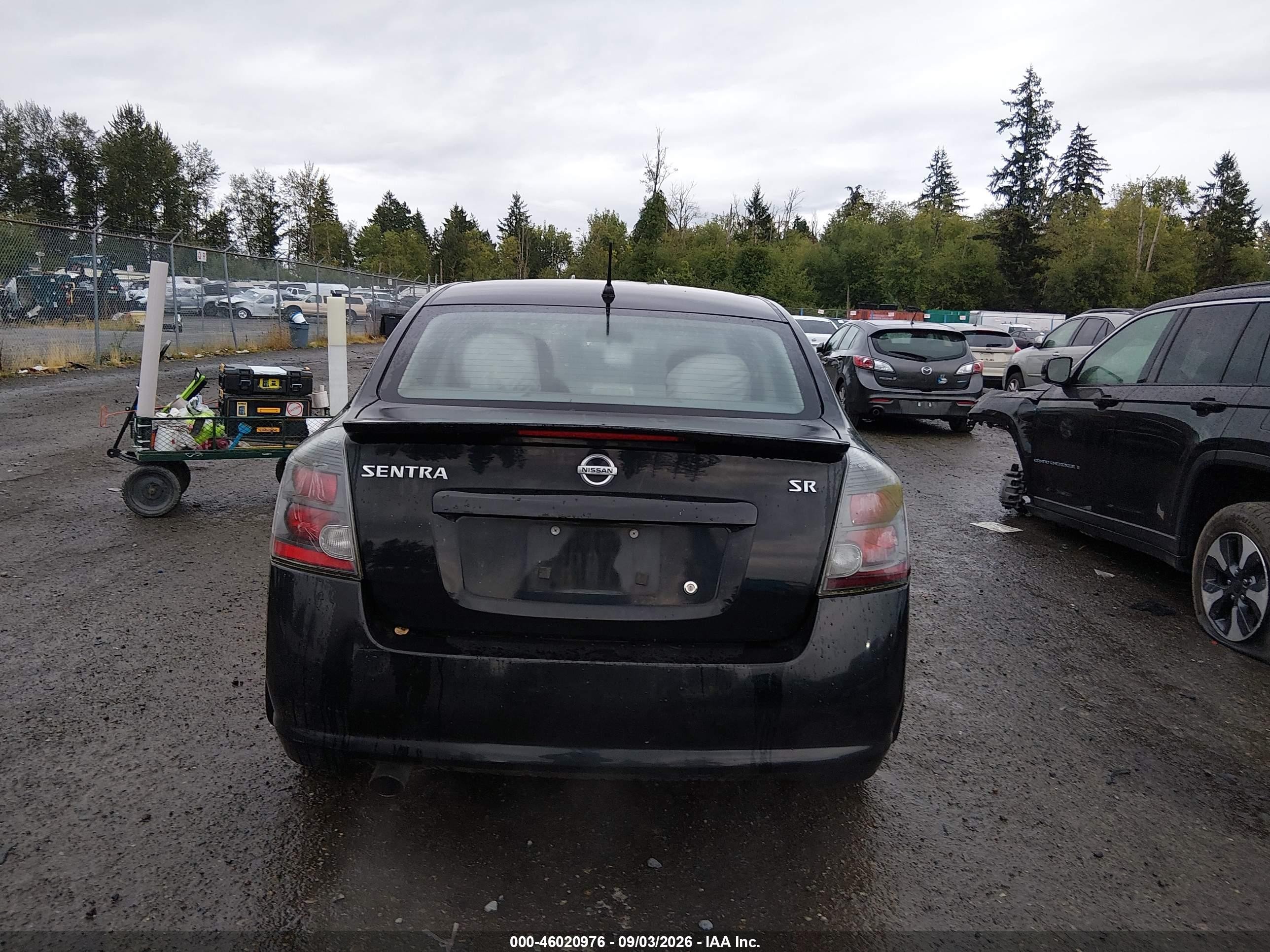 2012 Nissan Sentra 2.0 Sr Black vin: 3N1AB6AP6CL661832