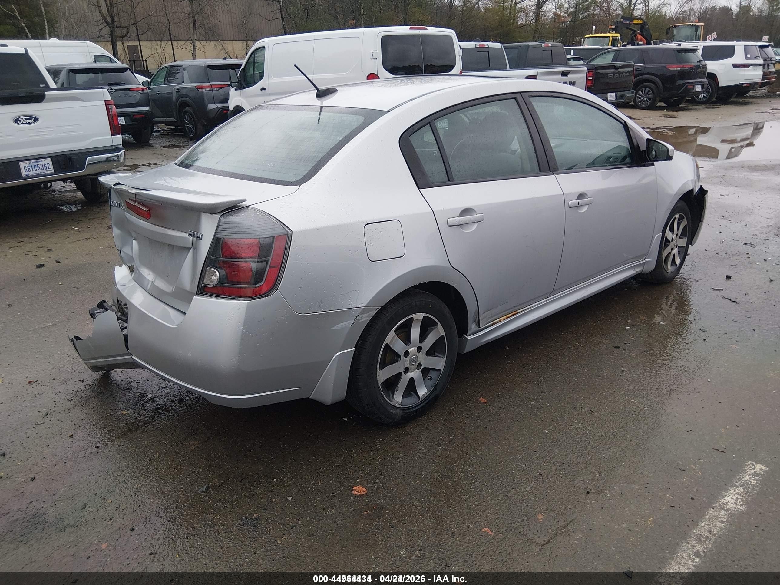 2012 Nissan Sentra 2.0 Sr Silver vin: 3N1AB6AP6CL695964