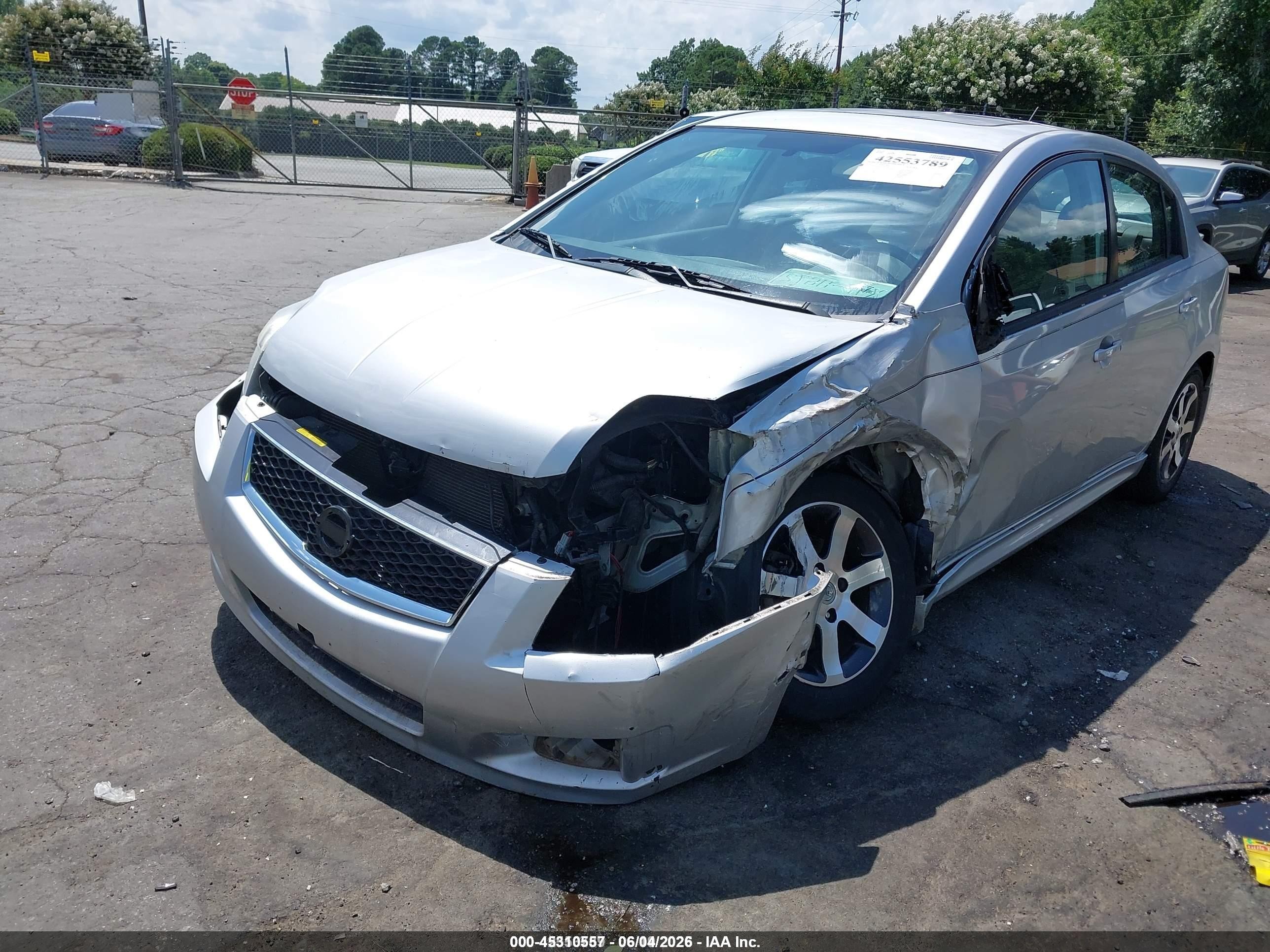 2012 Nissan Sentra 2.0 Sr Silver vin: 3N1AB6AP6CL697388