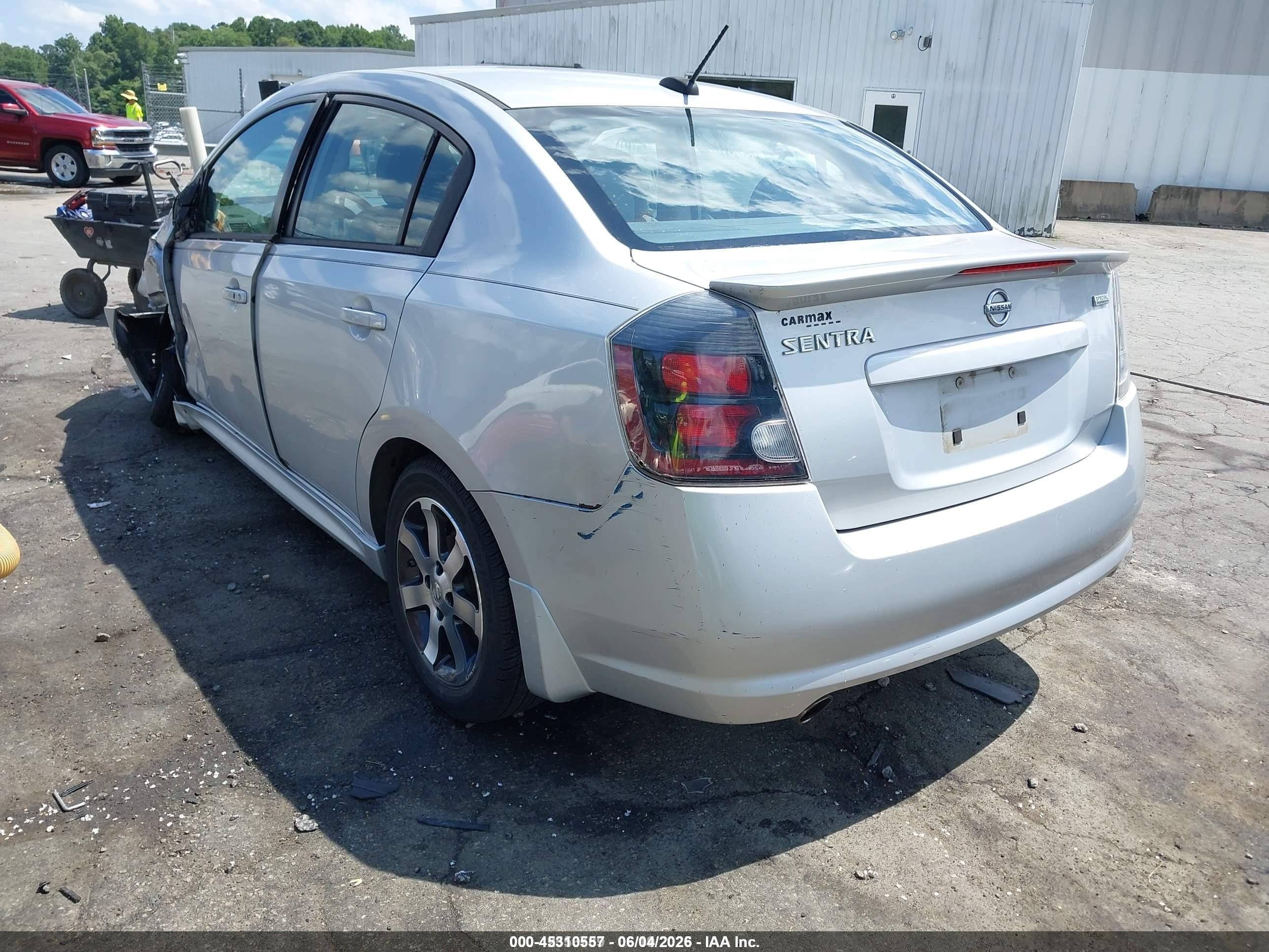 2012 Nissan Sentra 2.0 Sr Silver vin: 3N1AB6AP6CL697388
