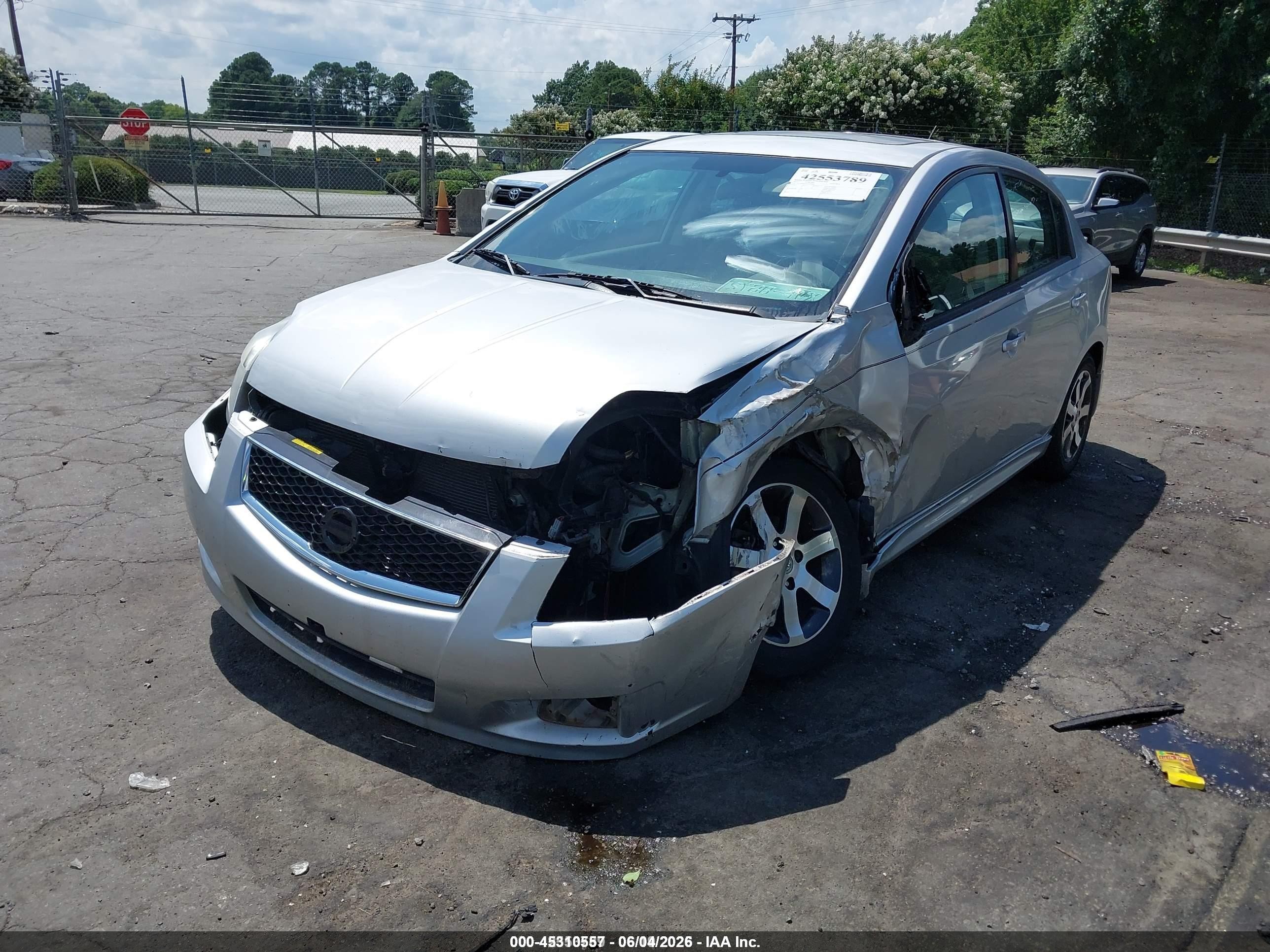 2012 Nissan Sentra 2.0 Sr Silver vin: 3N1AB6AP6CL697388