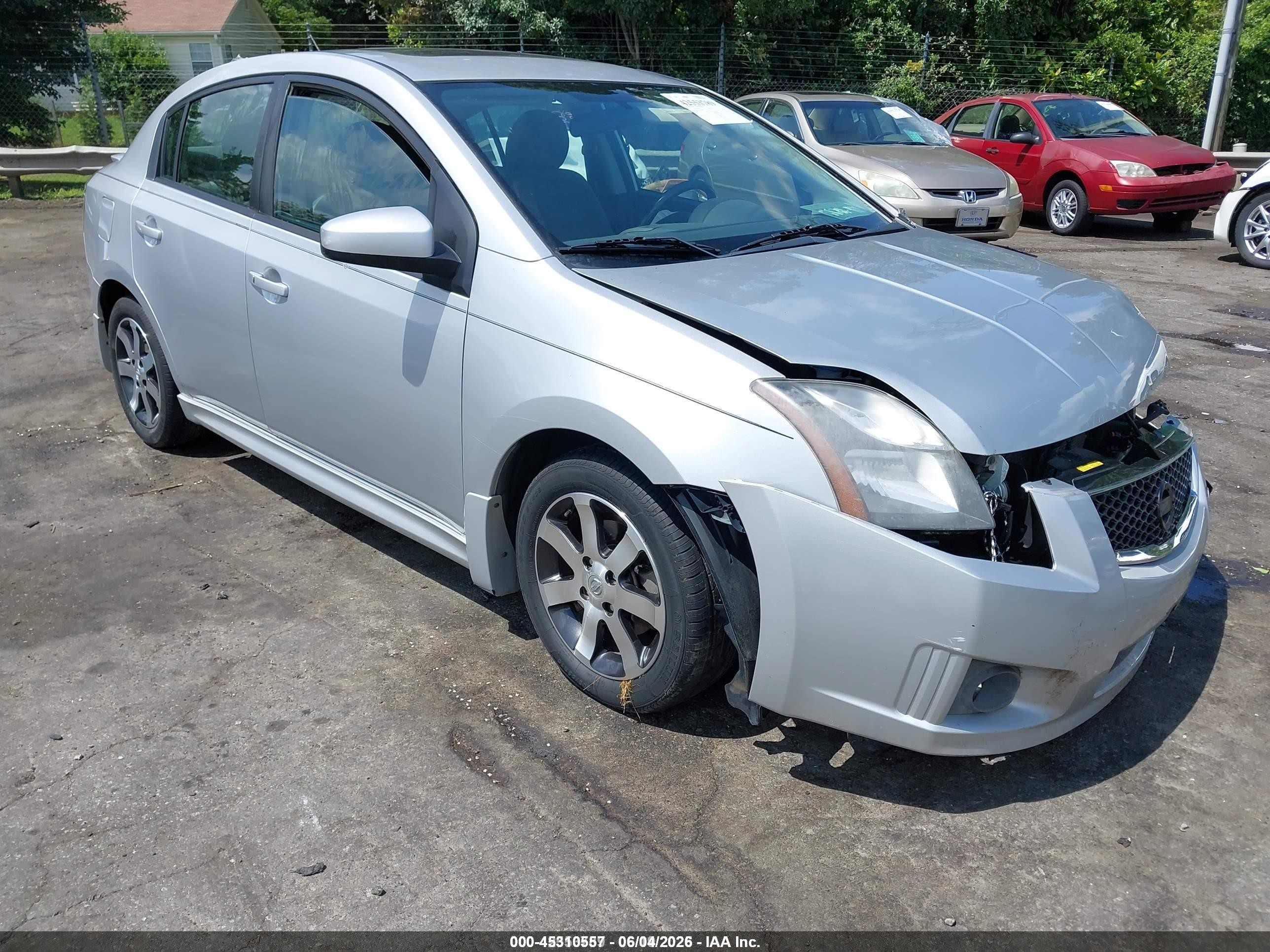 2012 Nissan Sentra 2.0 Sr Silver vin: 3N1AB6AP6CL697388