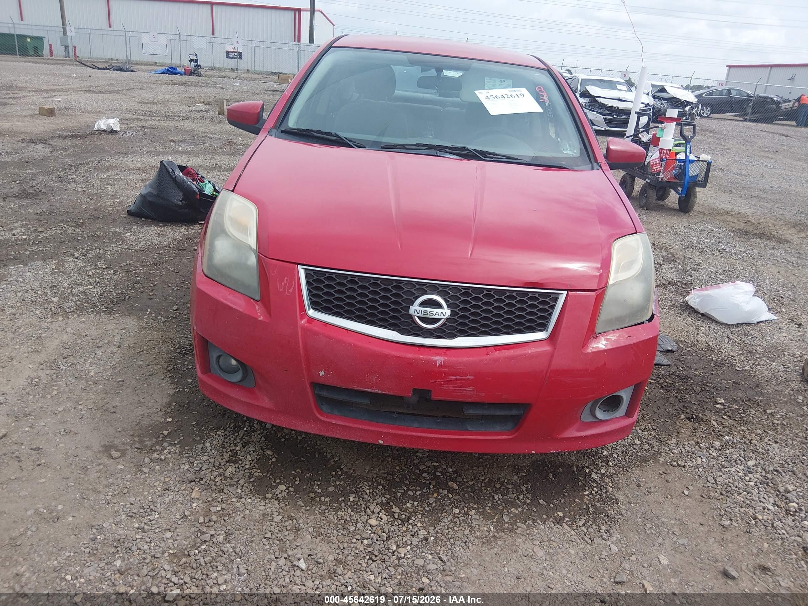 2012 Nissan Sentra 2.0 Sr Red vin: 3N1AB6AP6CL726971
