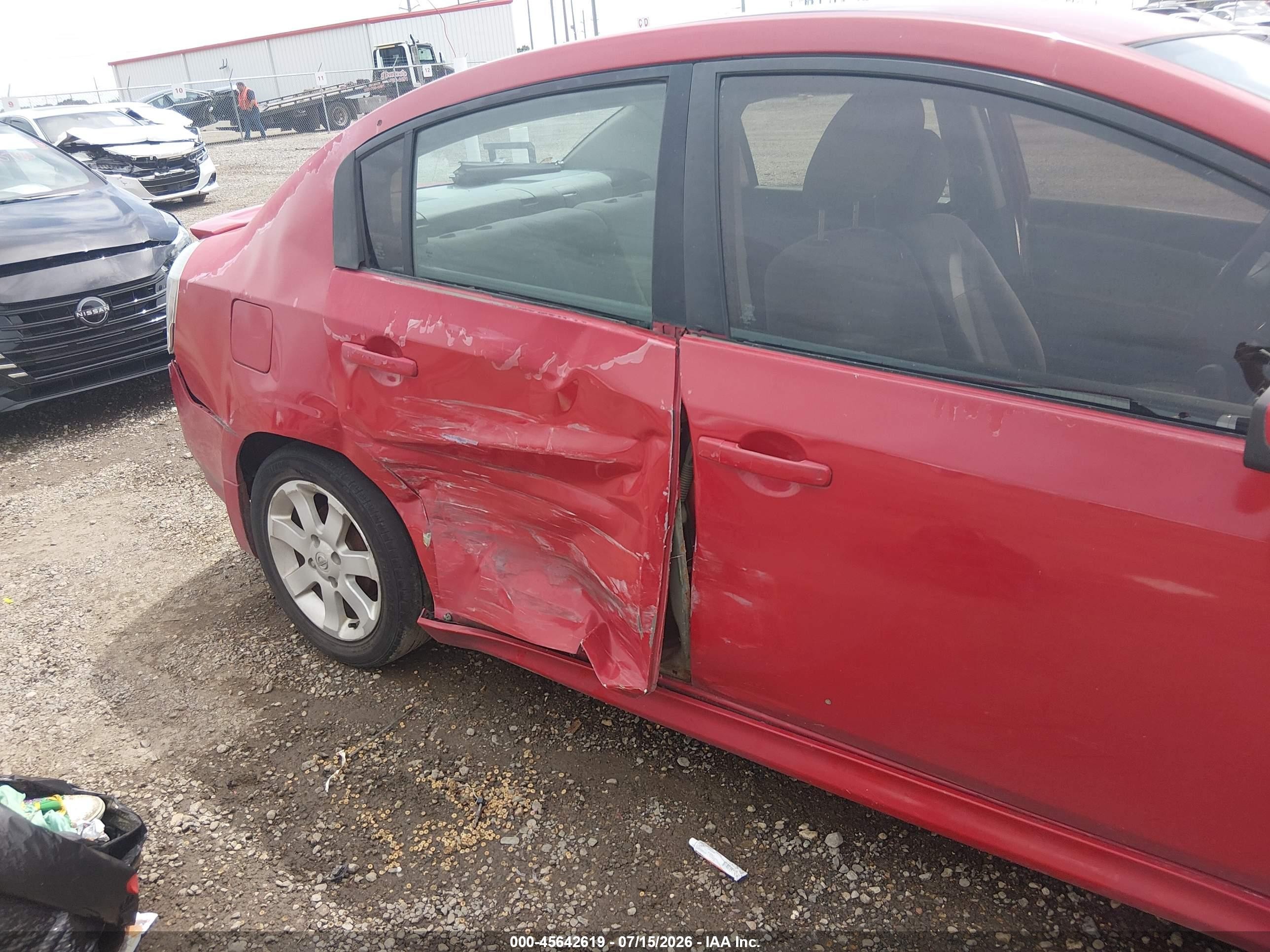 2012 Nissan Sentra 2.0 Sr Red vin: 3N1AB6AP6CL726971