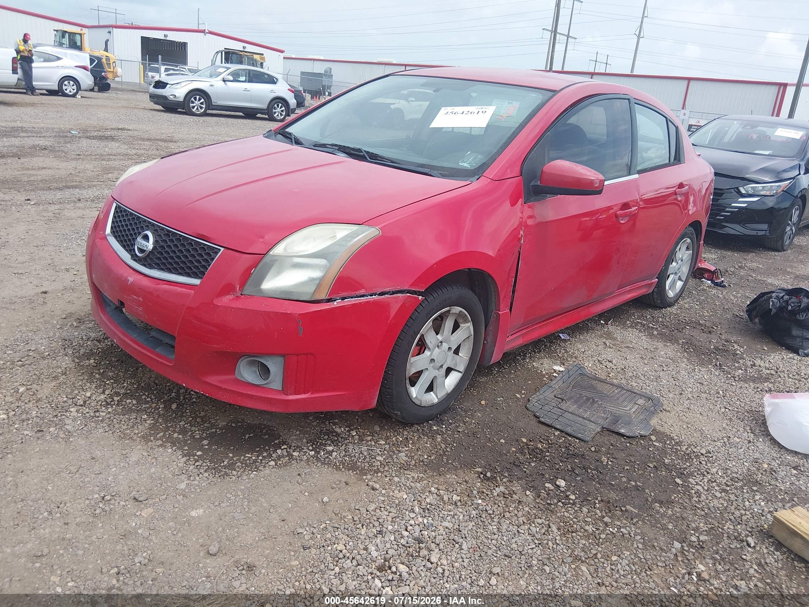 2012 Nissan Sentra 2.0 Sr Red vin: 3N1AB6AP6CL726971