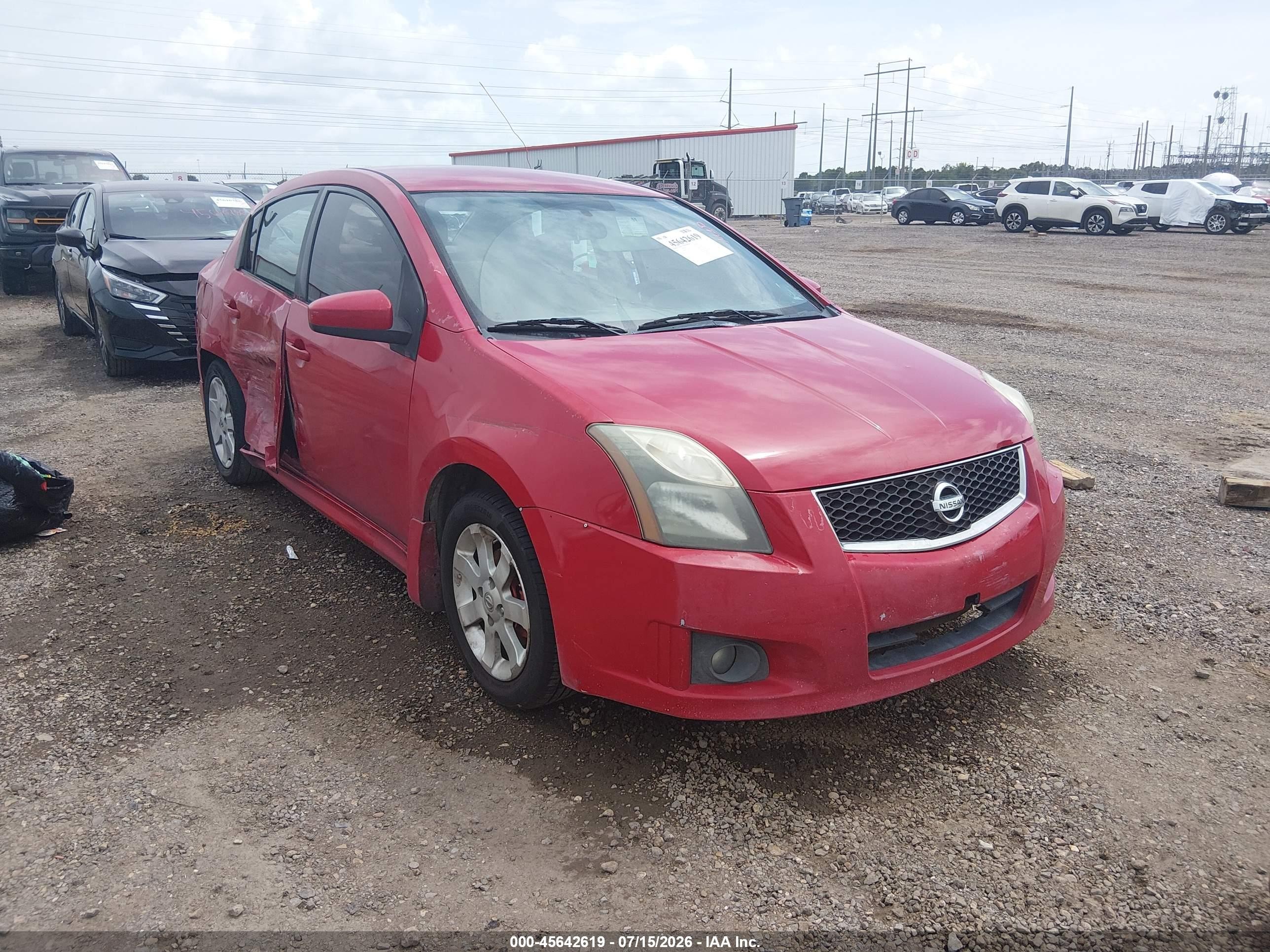 2012 Nissan Sentra 2.0 Sr Red vin: 3N1AB6AP6CL726971