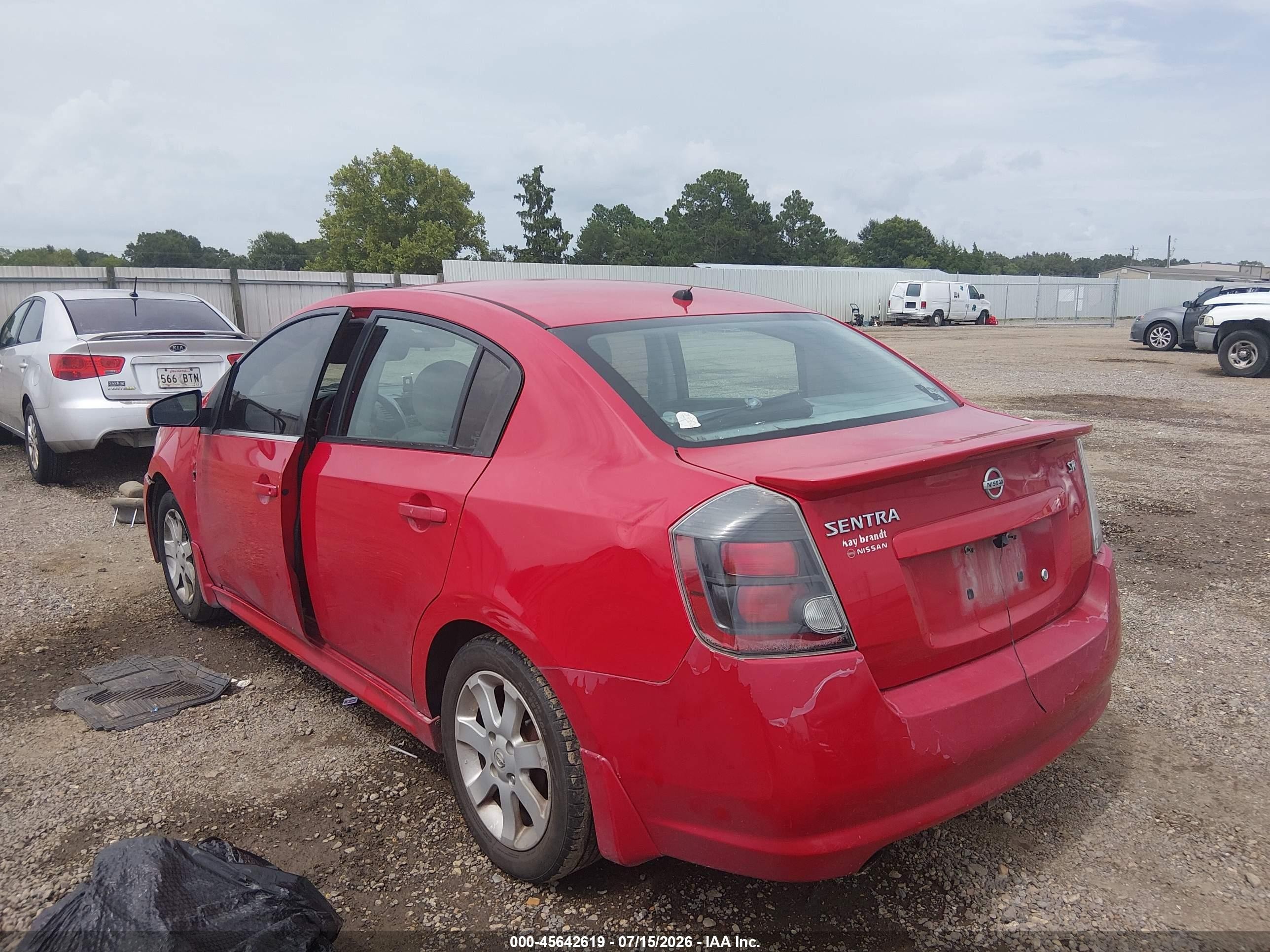 2012 Nissan Sentra 2.0 Sr Red vin: 3N1AB6AP6CL726971