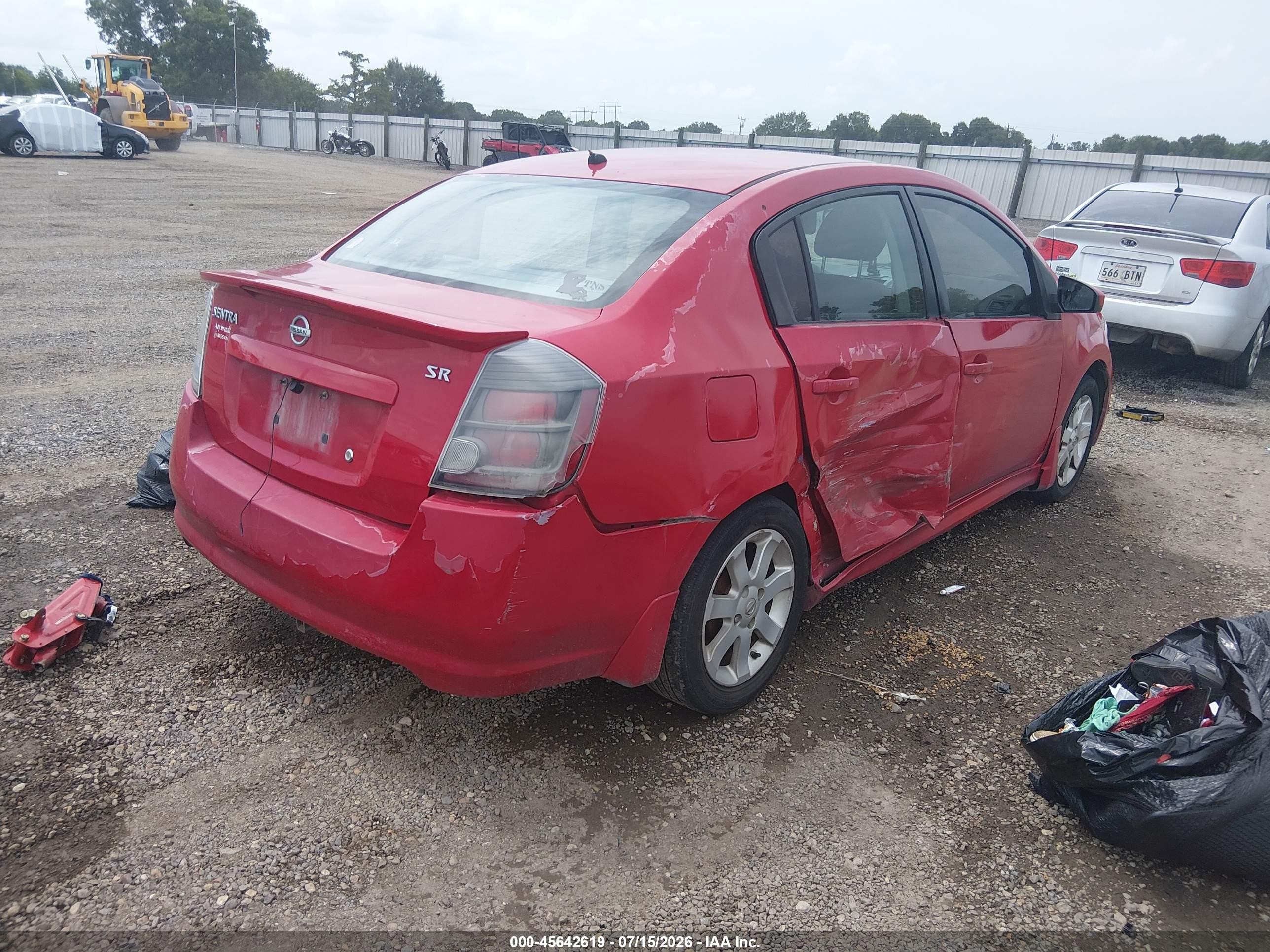 2012 Nissan Sentra 2.0 Sr Red vin: 3N1AB6AP6CL726971