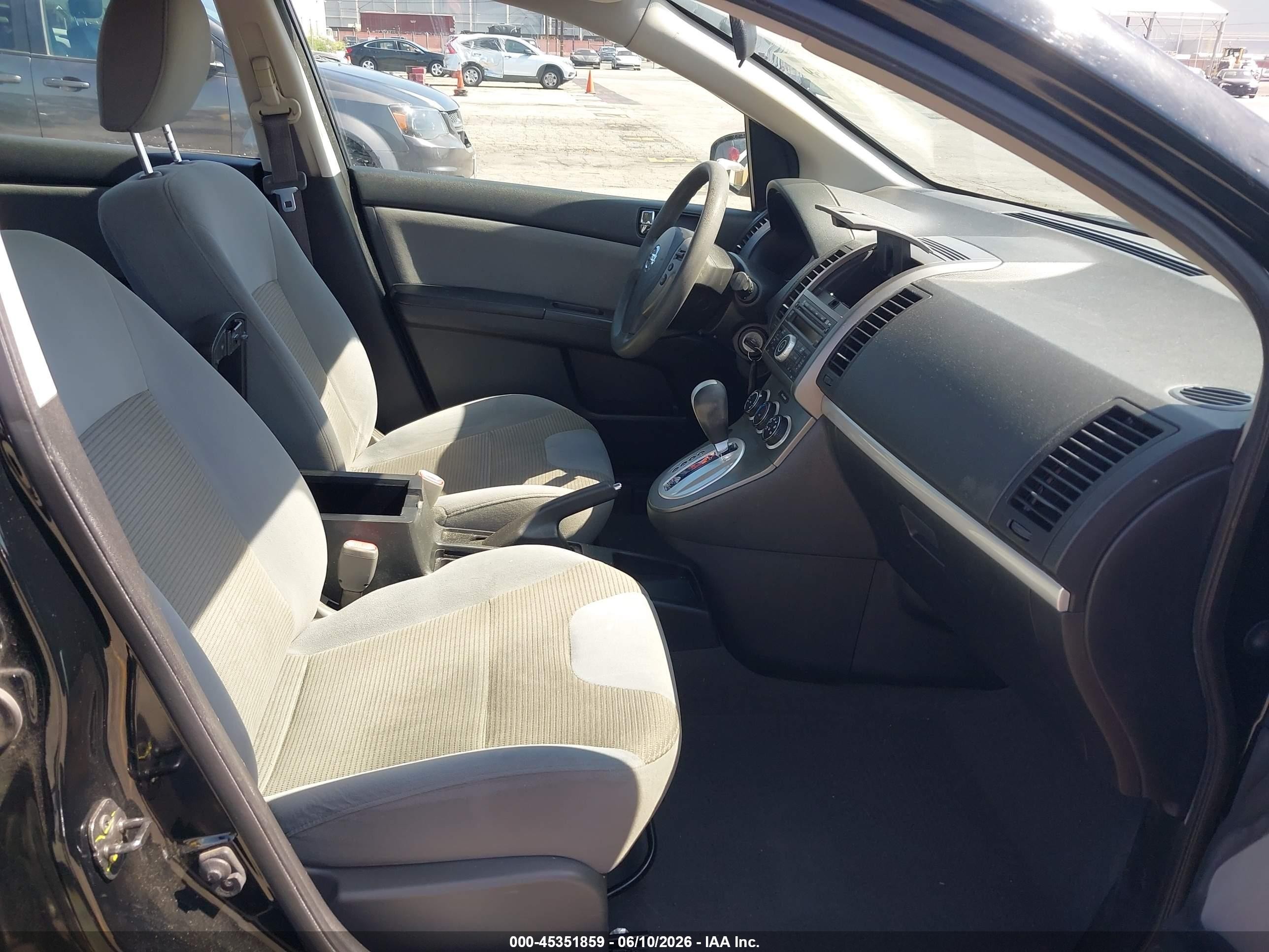 2012 Nissan Sentra 2.0 S Black vin: 3N1AB6AP6CL728123