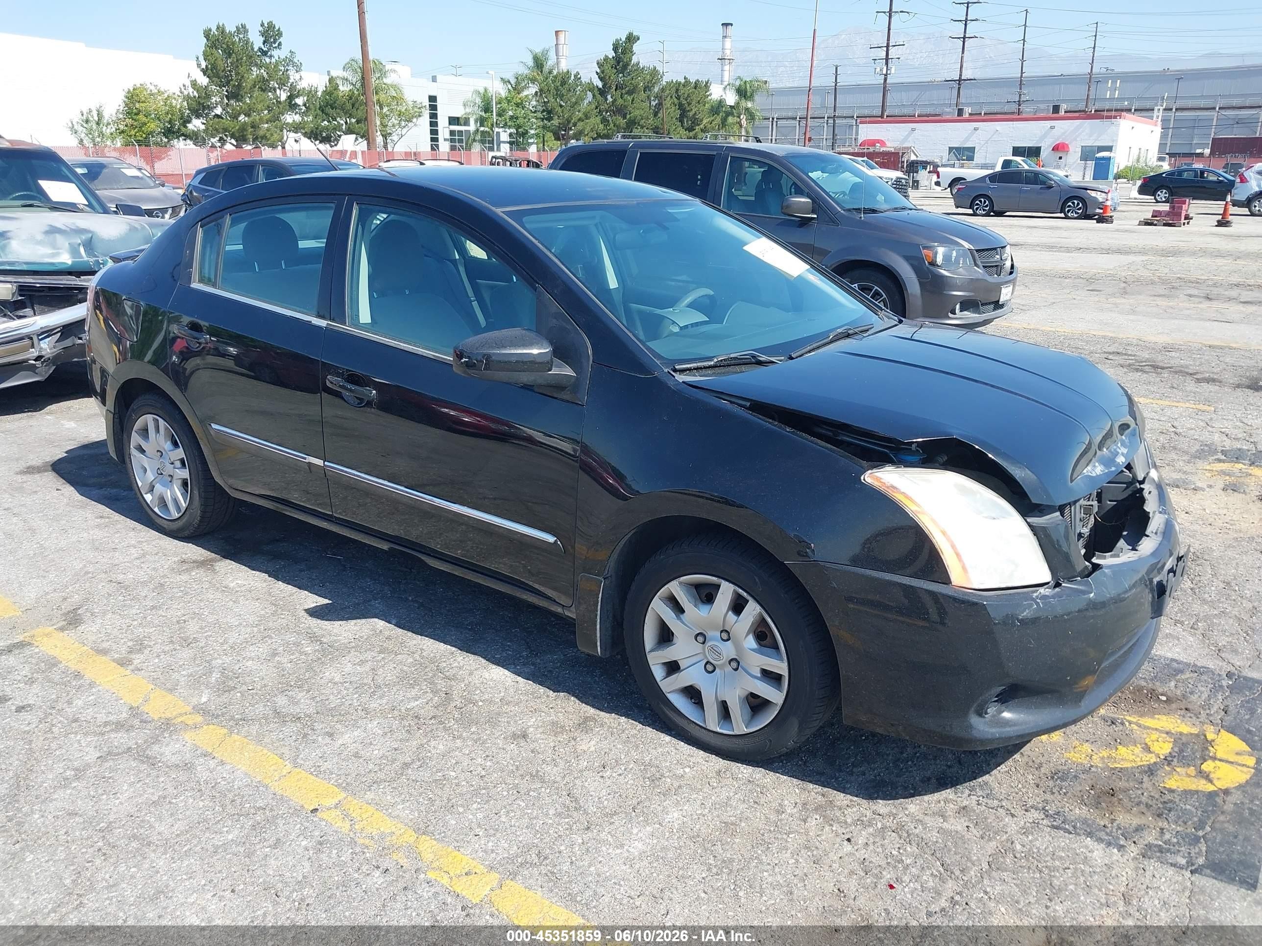 2012 Nissan Sentra 2.0 S Black vin: 3N1AB6AP6CL728123