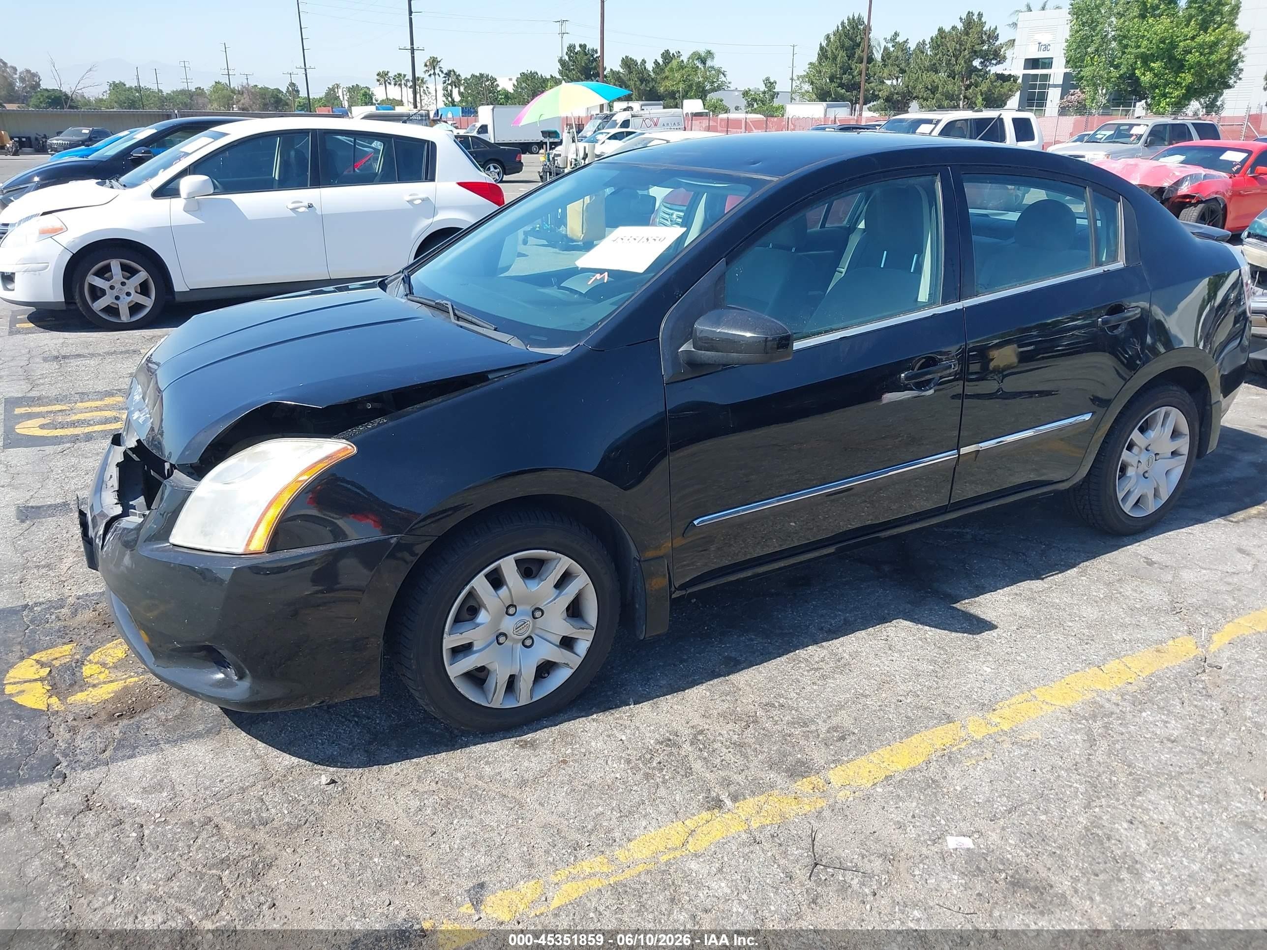 2012 Nissan Sentra 2.0 S Black vin: 3N1AB6AP6CL728123