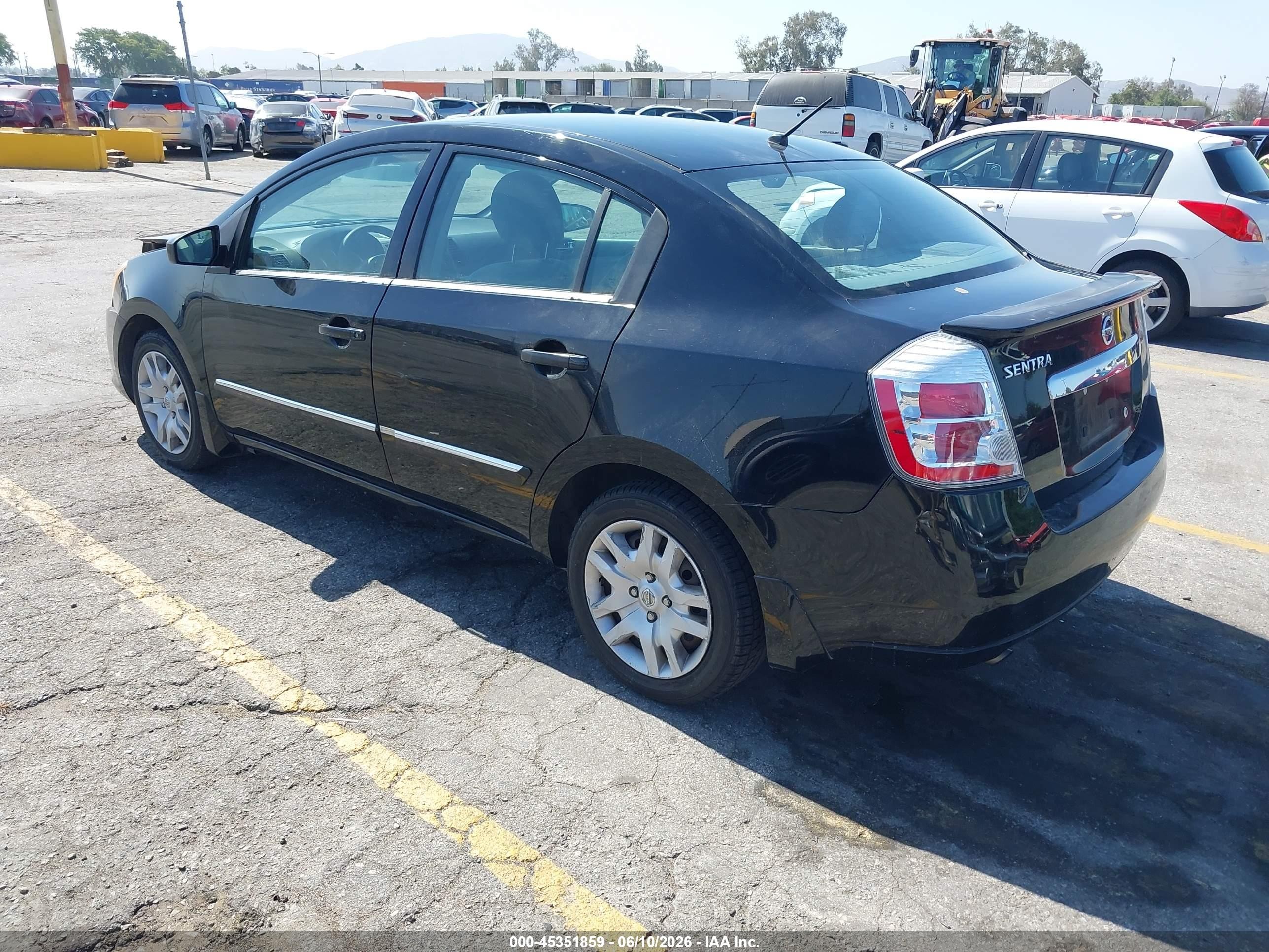 2012 Nissan Sentra 2.0 S Black vin: 3N1AB6AP6CL728123