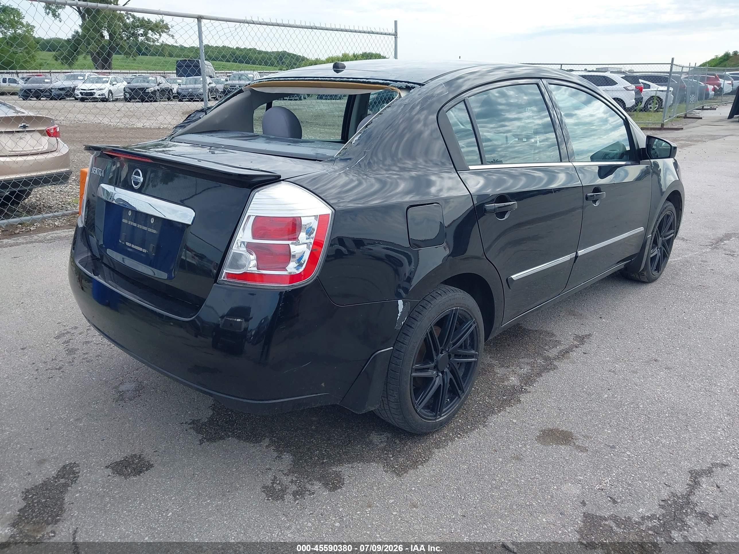 2012 Nissan Sentra 2.0 S Black vin: 3N1AB6AP6CL749103