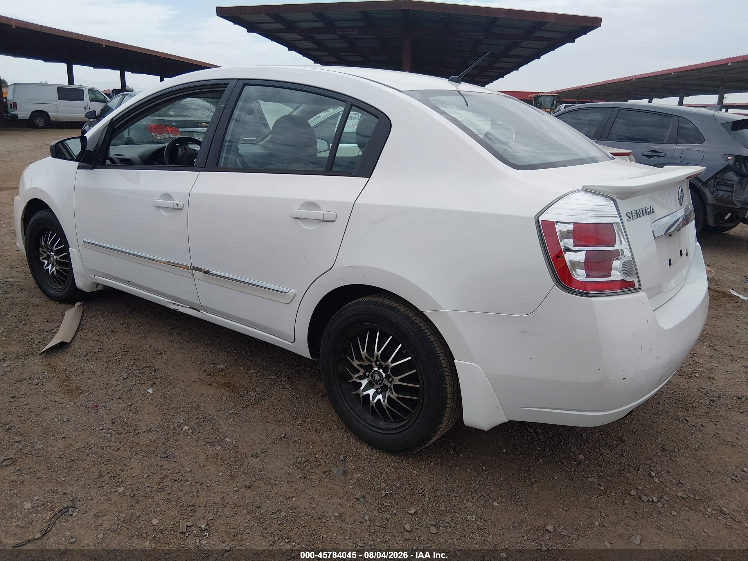 2012 Nissan Sentra 2.0 S White vin: 3N1AB6AP6CL749876