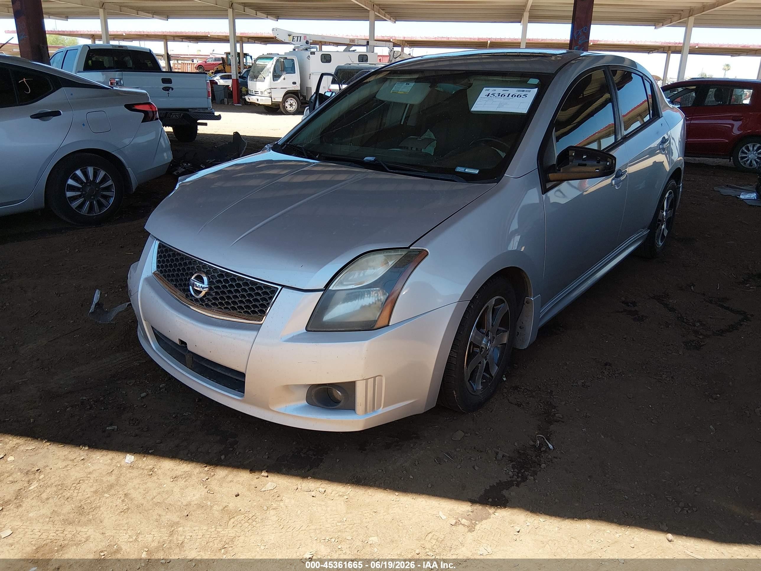 2012 Nissan Sentra 2.0 Sr Silver vin: 3N1AB6AP6CL753703