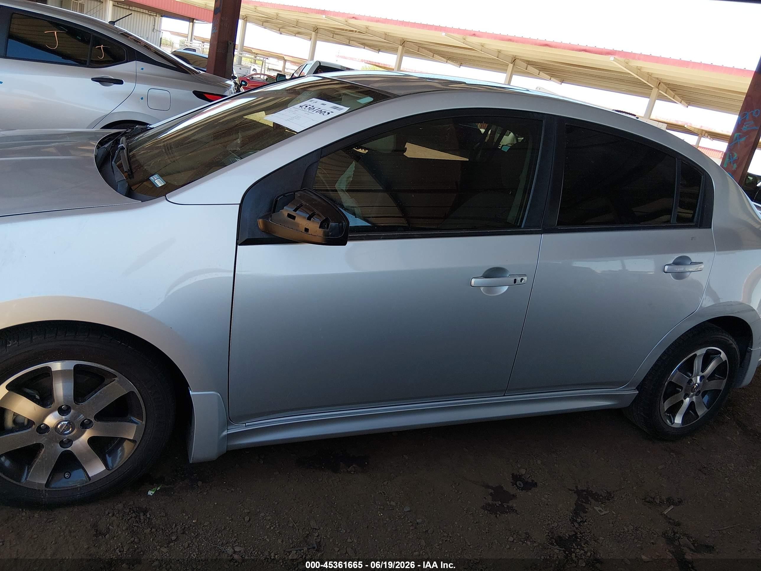 2012 Nissan Sentra 2.0 Sr Silver vin: 3N1AB6AP6CL753703