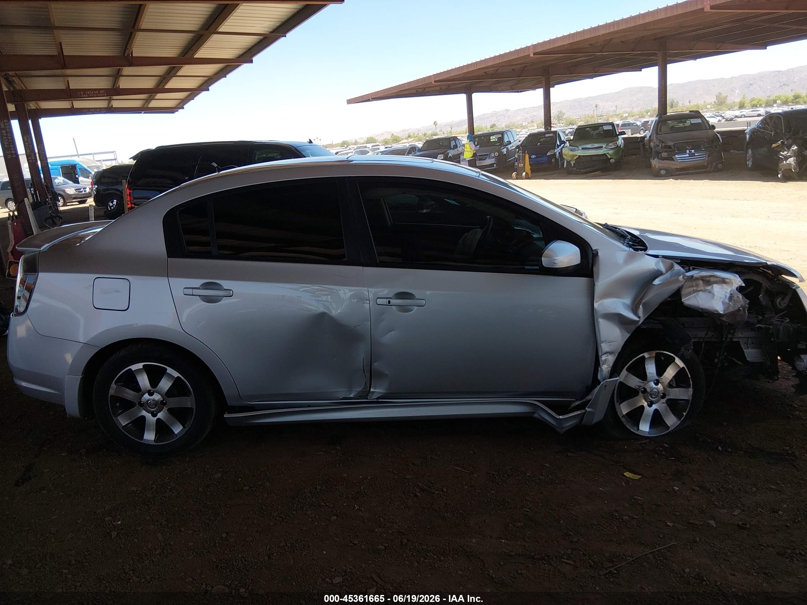 2012 Nissan Sentra 2.0 Sr Silver vin: 3N1AB6AP6CL753703
