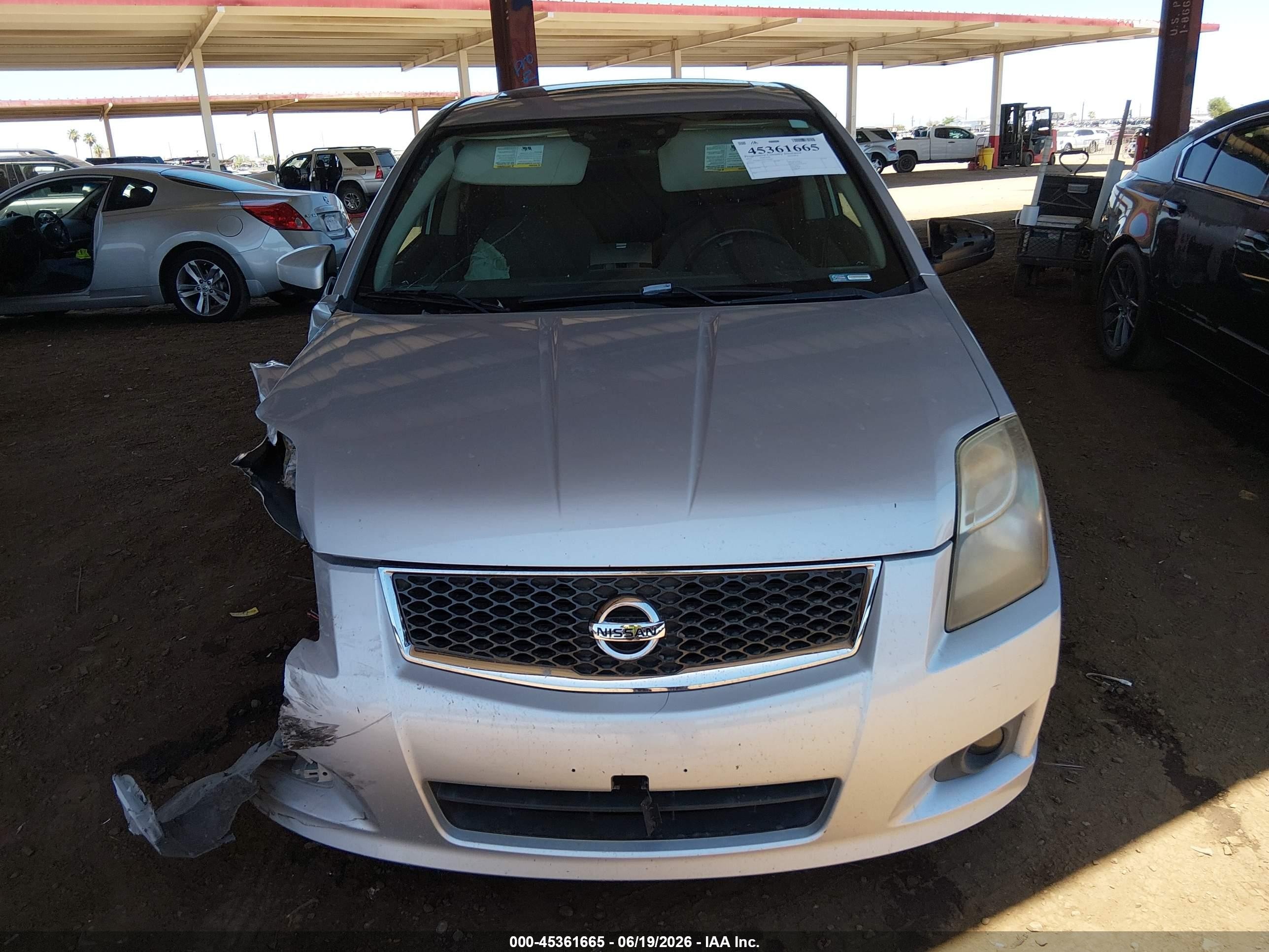 2012 Nissan Sentra 2.0 Sr Silver vin: 3N1AB6AP6CL753703
