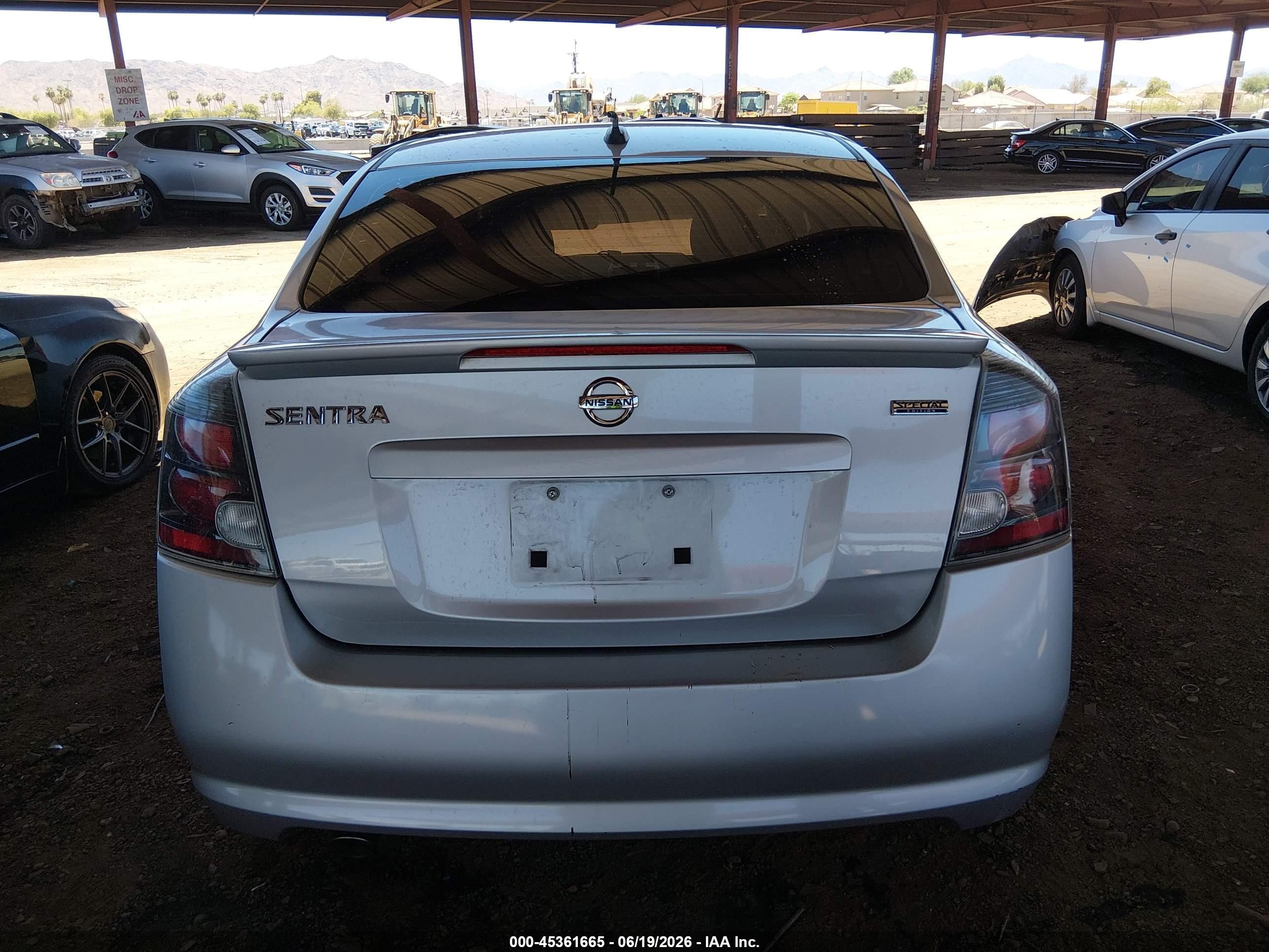 2012 Nissan Sentra 2.0 Sr Silver vin: 3N1AB6AP6CL753703